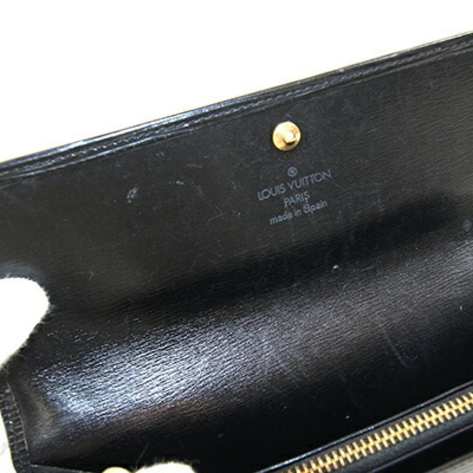 Louis Vuitton Louis Vuitton Epi Porte Monnaie Credit Bifold Wallet M63572, Creel Black/Noir, No Card Pockets, Long Wallet, Black, Women's, LOUISVUITTON Size ONE SIZE - 7 Thumbnail