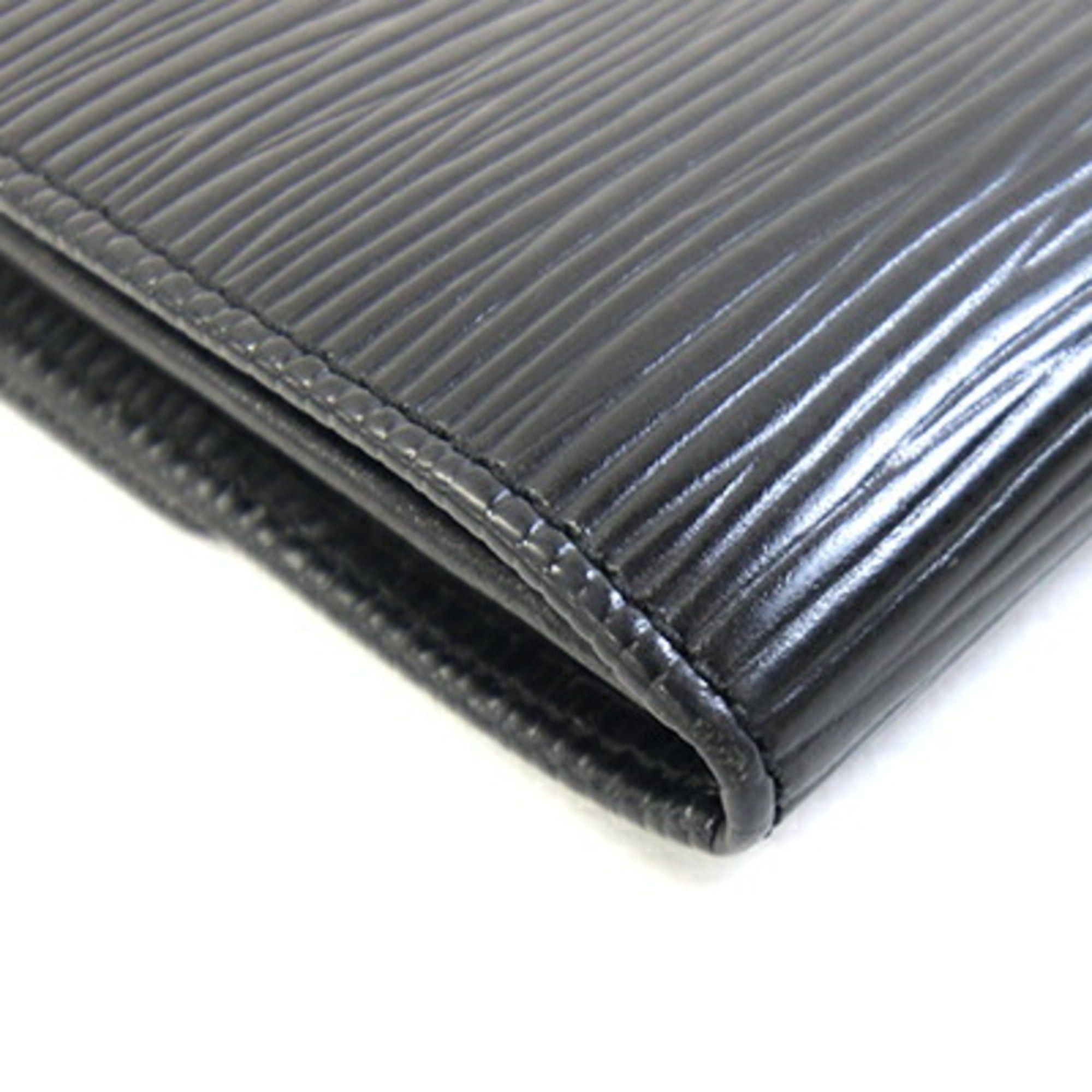 Louis Vuitton Louis Vuitton Epi Porte Monnaie Credit Bifold Wallet M63572, Creel Black/Noir, No Card Pockets, Long Wallet, Black, Women's, LOUISVUITTON Size ONE SIZE - 4 Thumbnail