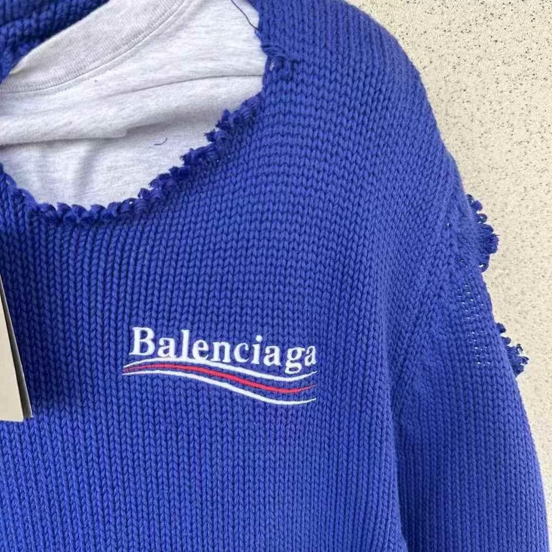 Balenciaga Balenciaga Distressed Layered Coke Sweater Size XS / US 0-2 / IT 36-38 - 3 Thumbnail