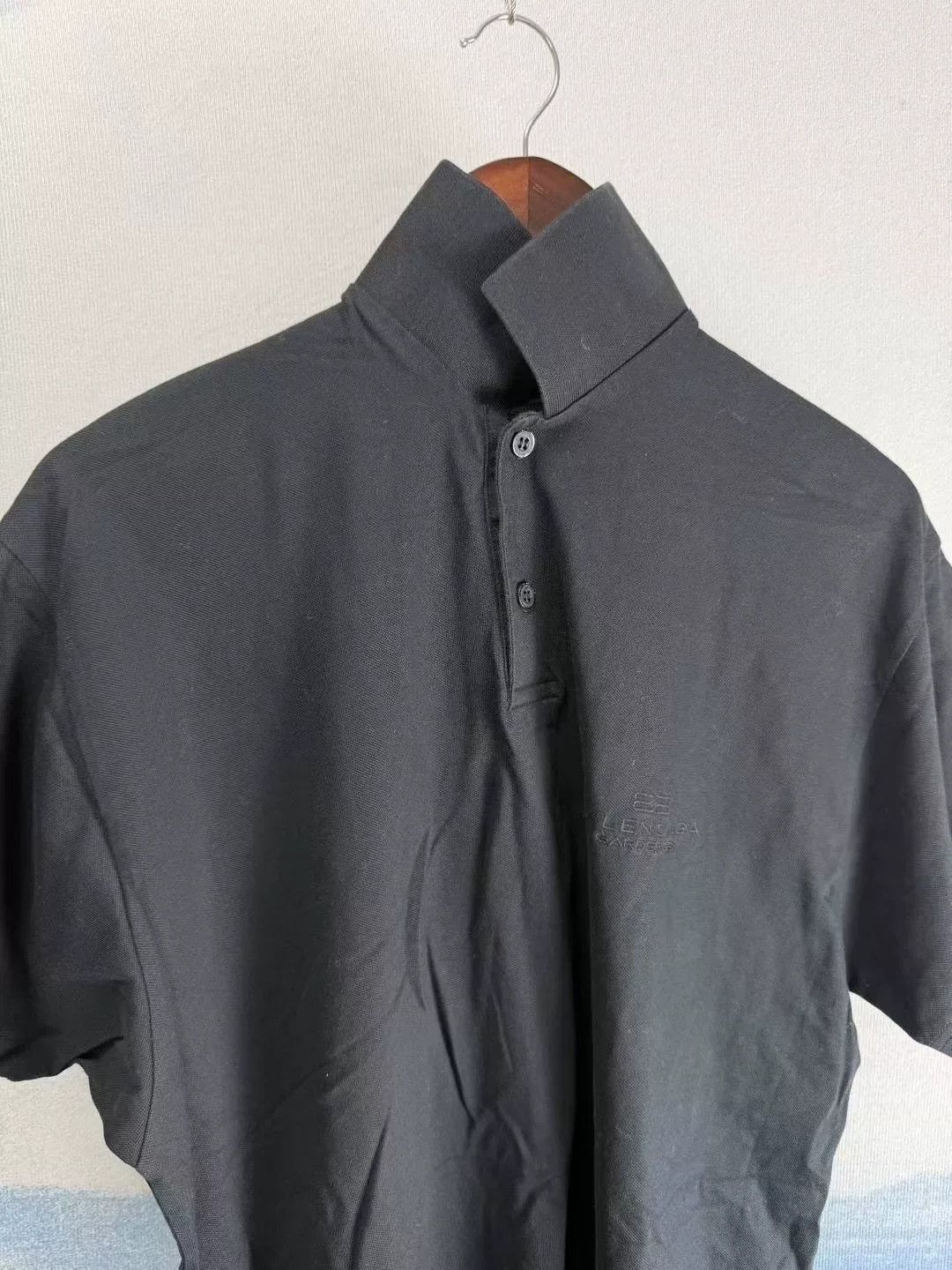 Balenciaga Balenciaga Black Lock Buckle Embroidered Polo Size US S / EU 44-46 / 1 - 2 Thumbnail
