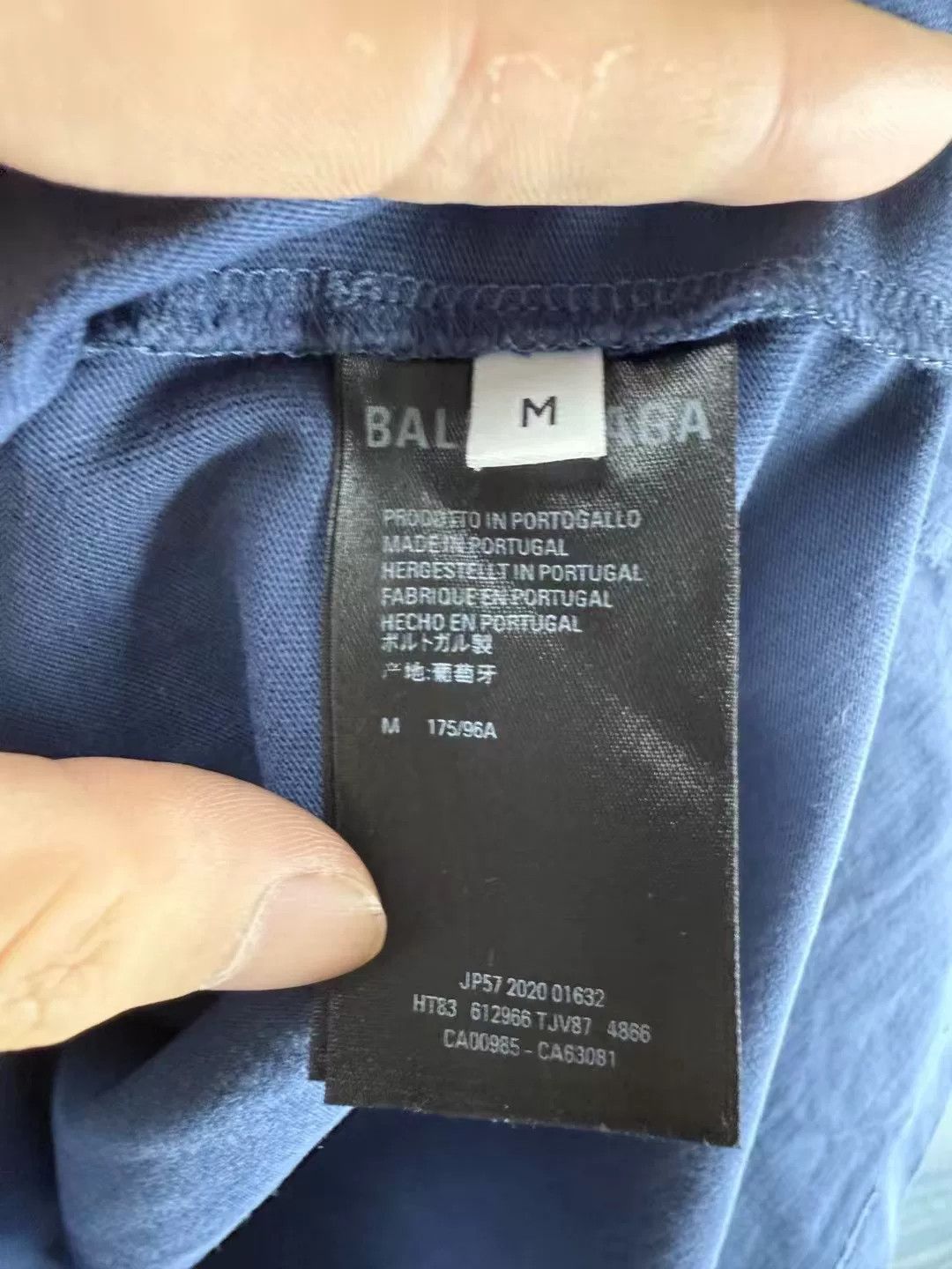 Balenciaga Balenciaga Blue Double B Embroidery Short Sleeve Size US M / EU 48-50 / 2 - 4 Thumbnail