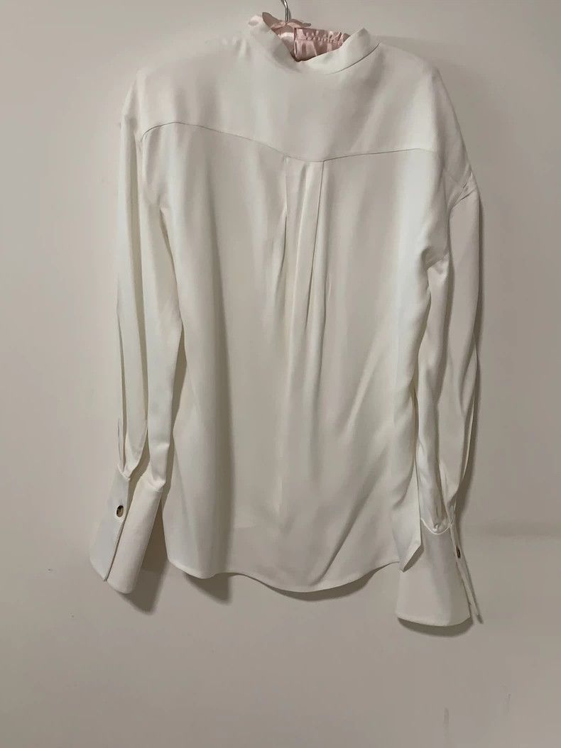 KHAITE Khaite Athena Lace-up Blouse Size US XS / EU 42 / 0 - 2 Thumbnail
