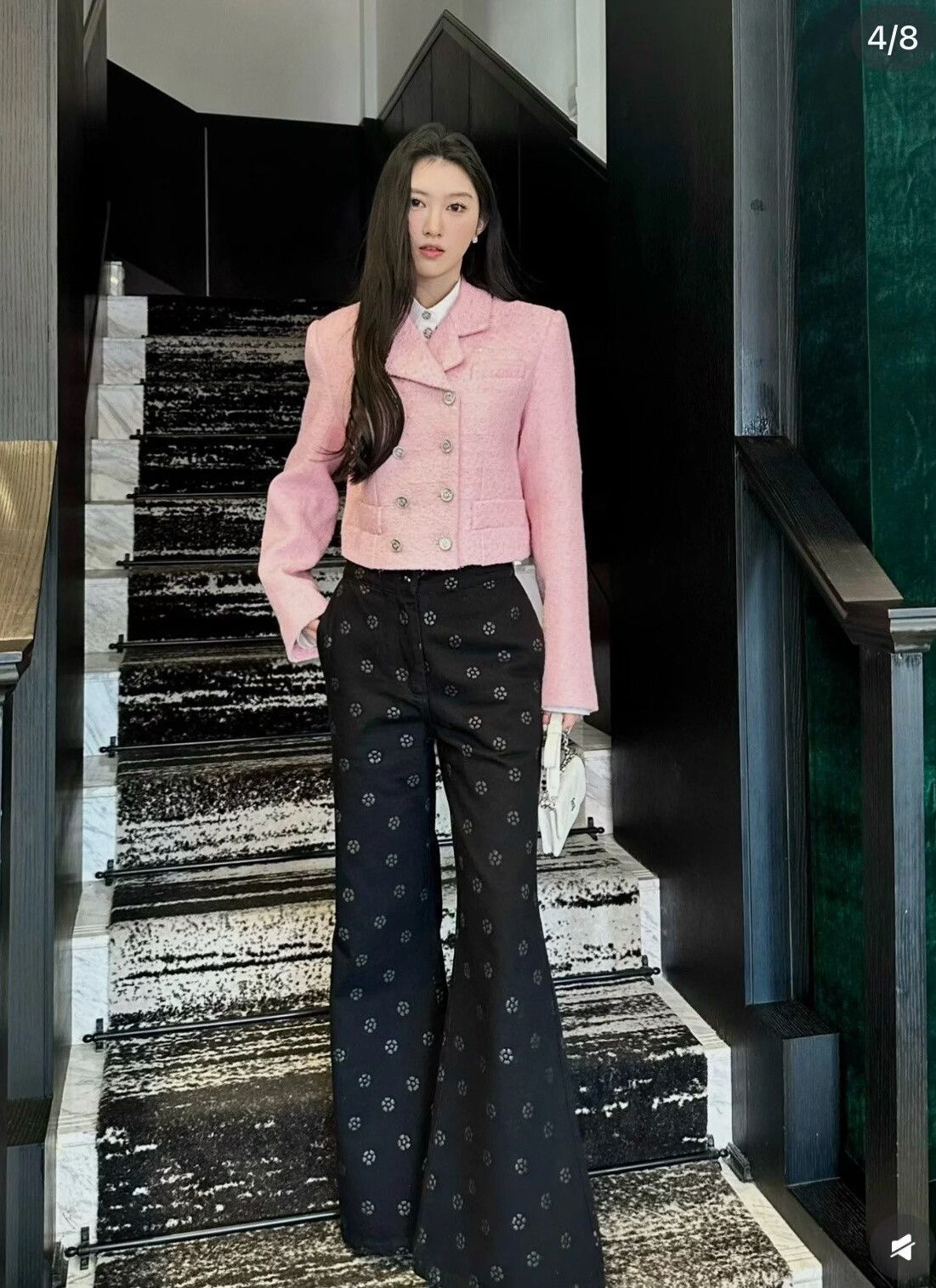 Gucci Pink Double-Breasted Short Coat