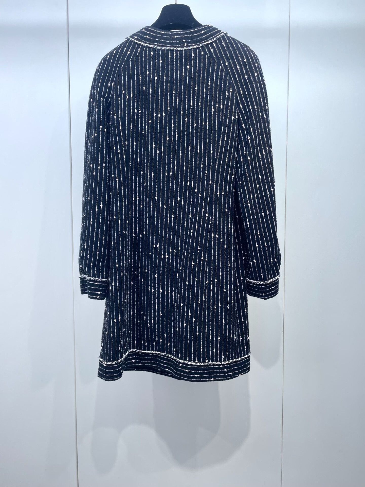 Chanel Chanel Striped Tweed Long Coat Size S / US 4 / IT 40 - 2 Thumbnail