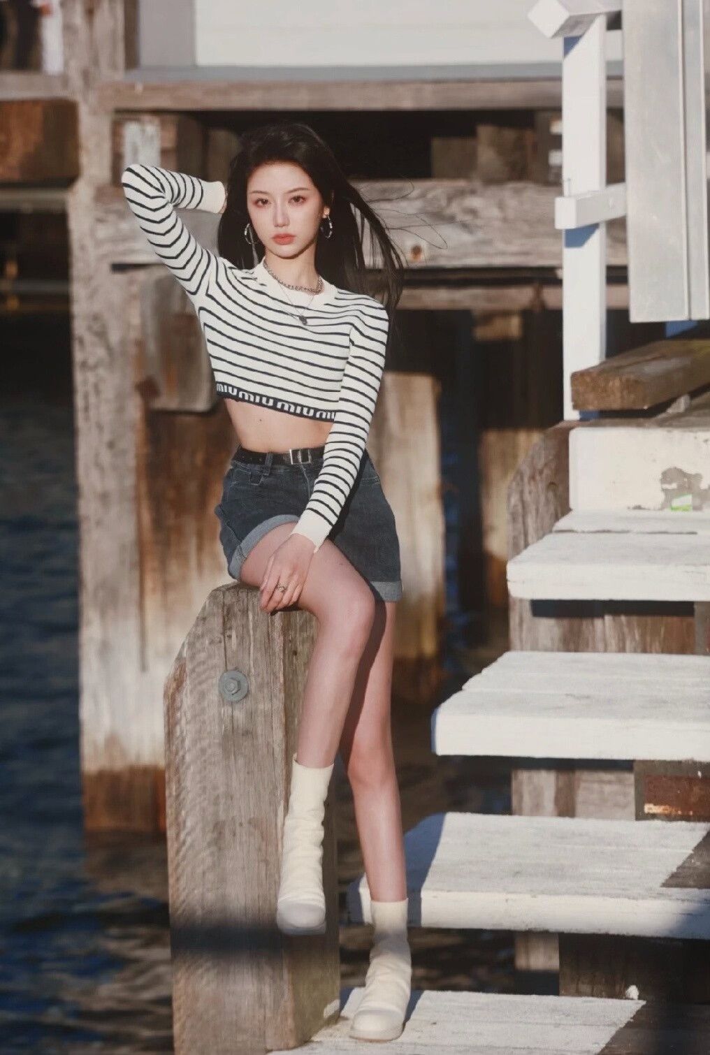 Miu Miu Miu Miu Striped Short Letter Knit Size S / US 4 / IT 40 - 8 Thumbnail