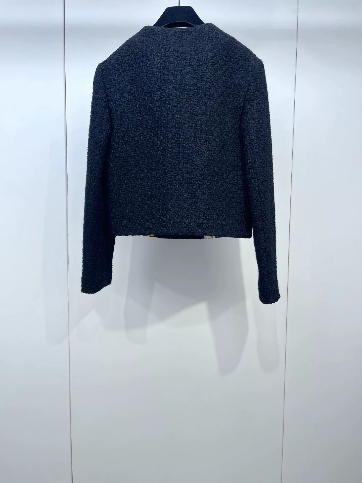 Gucci Gucci Black Woven Tweed Coat Size S / US 4 / IT 40 - 2 Thumbnail