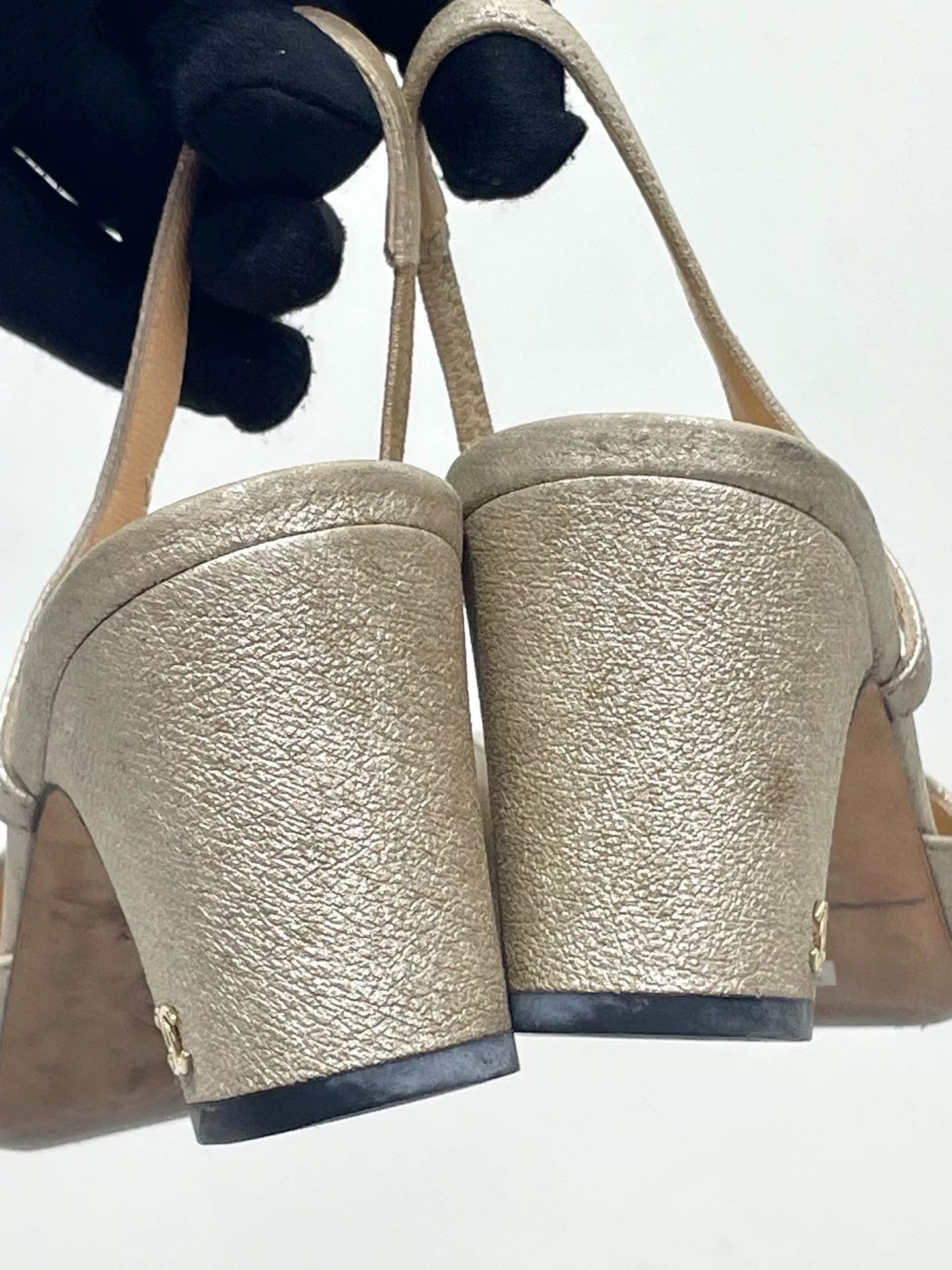 Chanel Chanel Classic Colorblock Chunky Sandals Size US 4.5 / IT 34.5 - 7 Thumbnail