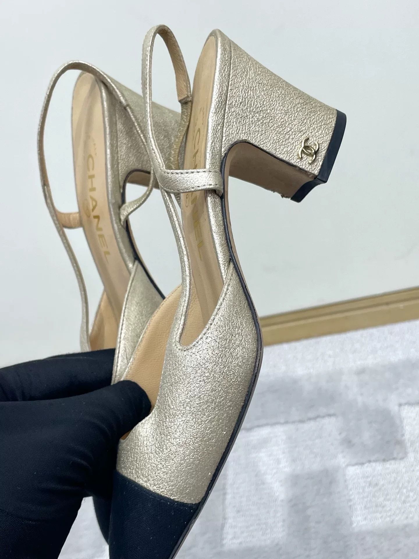 Chanel Chanel Classic Colorblock Chunky Sandals Size US 4.5 / IT 34.5 - 3 Thumbnail