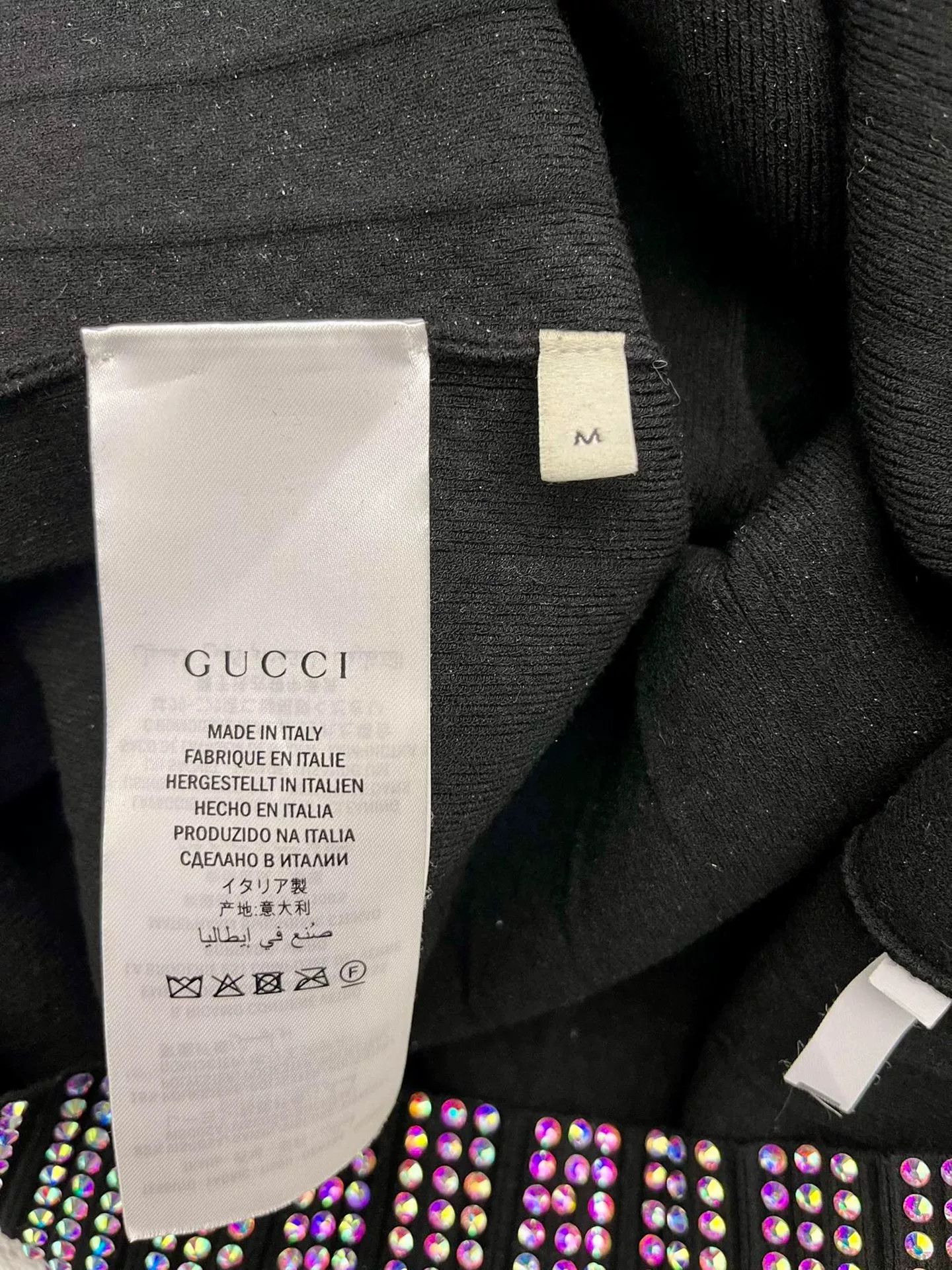 Gucci Gucci Crystal Embellished Black Top Size M / US 6-8 / IT 42-44 - 7 Thumbnail