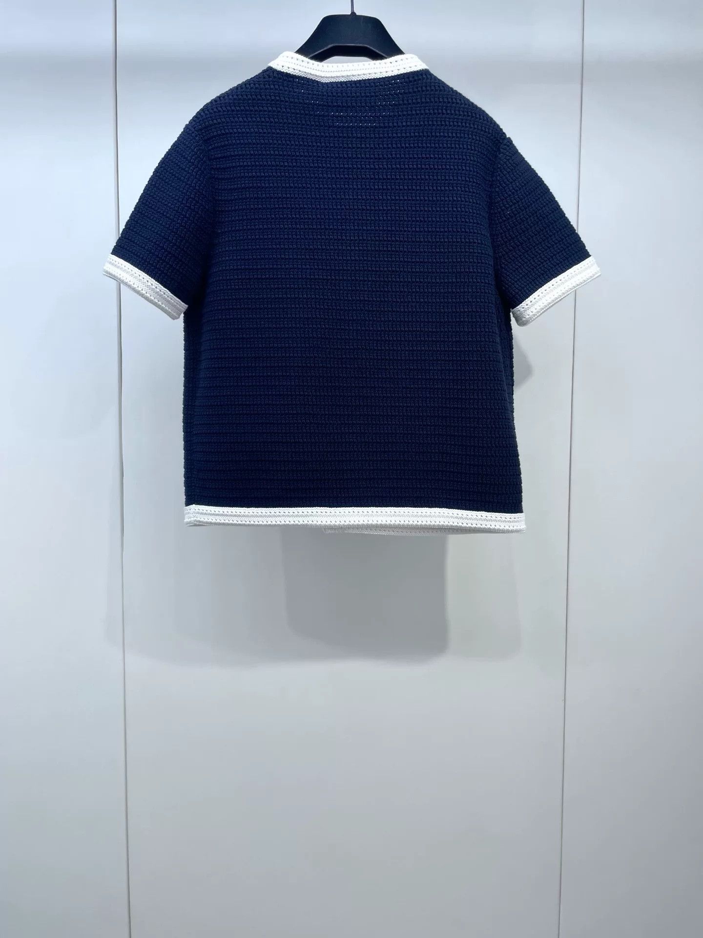 Gucci Gucci Navy Blue Knit Short-Sleeve Cardigan Size S / US 4 / IT 40 - 2 Thumbnail