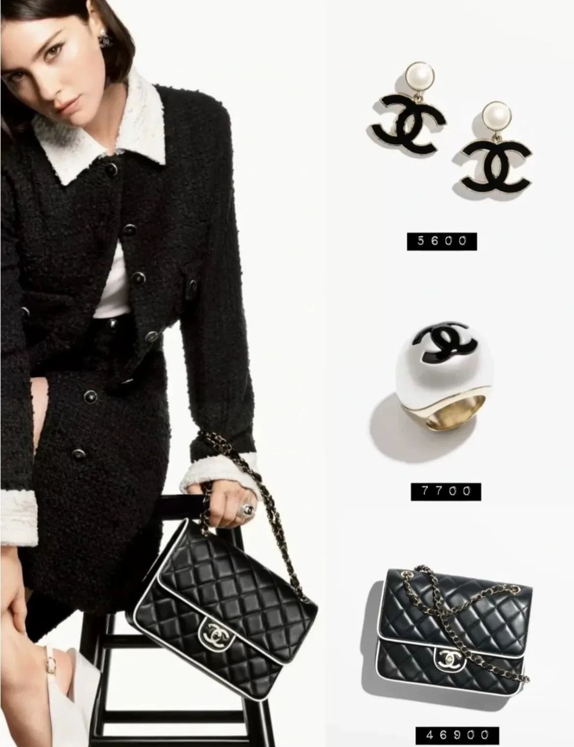 Chanel Chanel 25P Black Lapel Double Pocket Coat Size XXS / US 00 / IT 34 - 6 Thumbnail