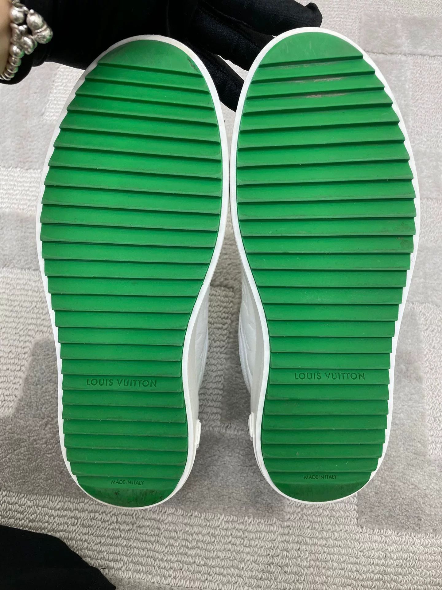 Louis Vuitton LV White Green Colorblock Casual Shoes Size US 6.5 / IT 36.5 - 7 Thumbnail
