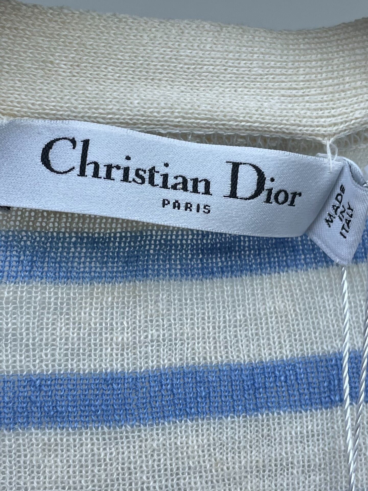 Dior Dior Blue White Striped Knit Cardigan Size XS / US 0-2 / IT 36-38 - 5 Thumbnail