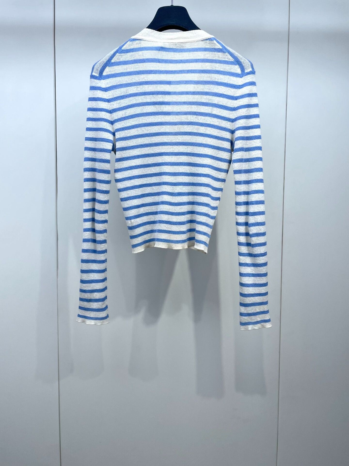 Dior Dior Blue White Striped Knit Cardigan Size XS / US 0-2 / IT 36-38 - 2 Thumbnail