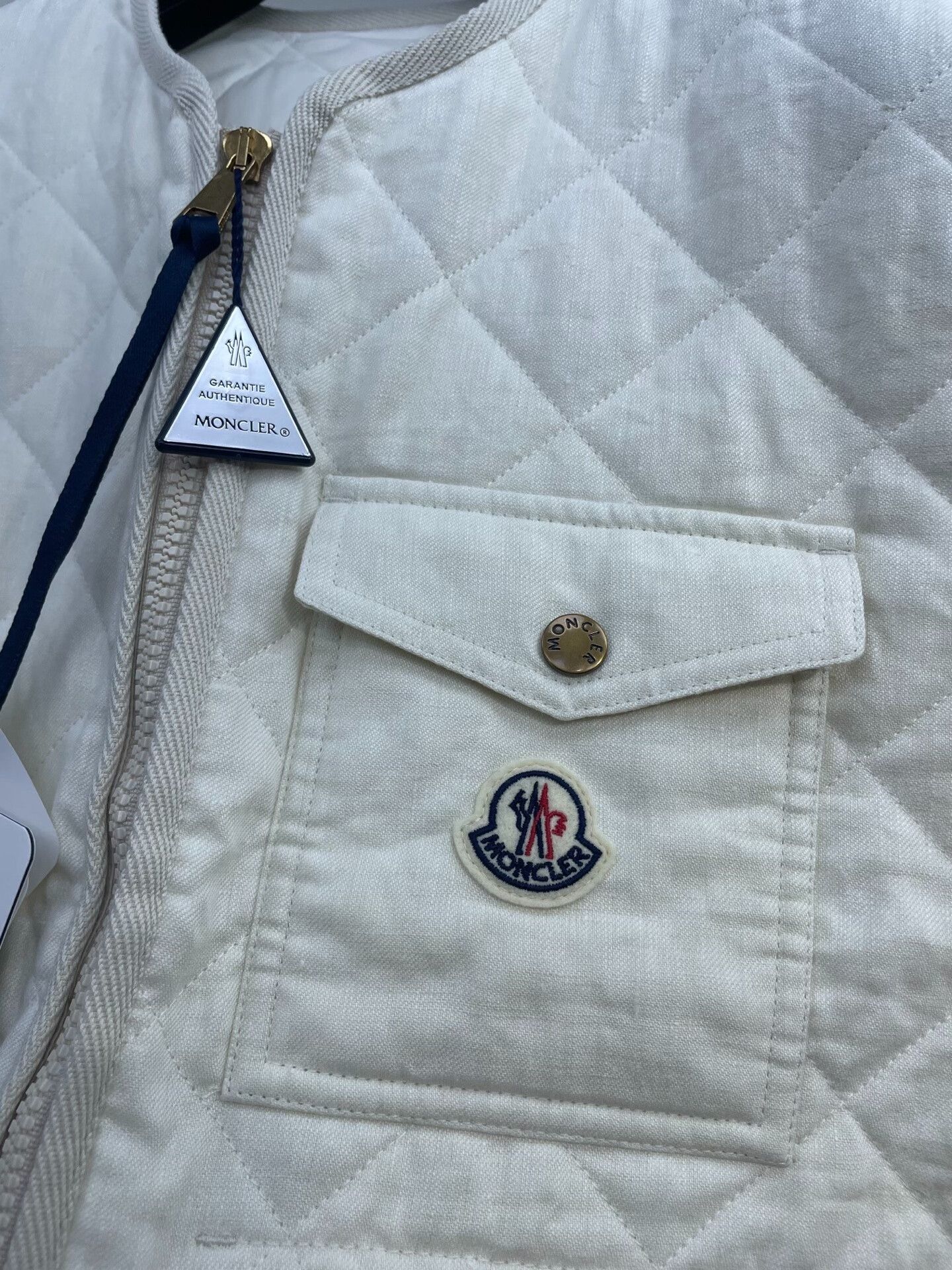 Moncler Moncler New White Down Jacket Size US L / EU 52-54 / 3 - 3 Thumbnail