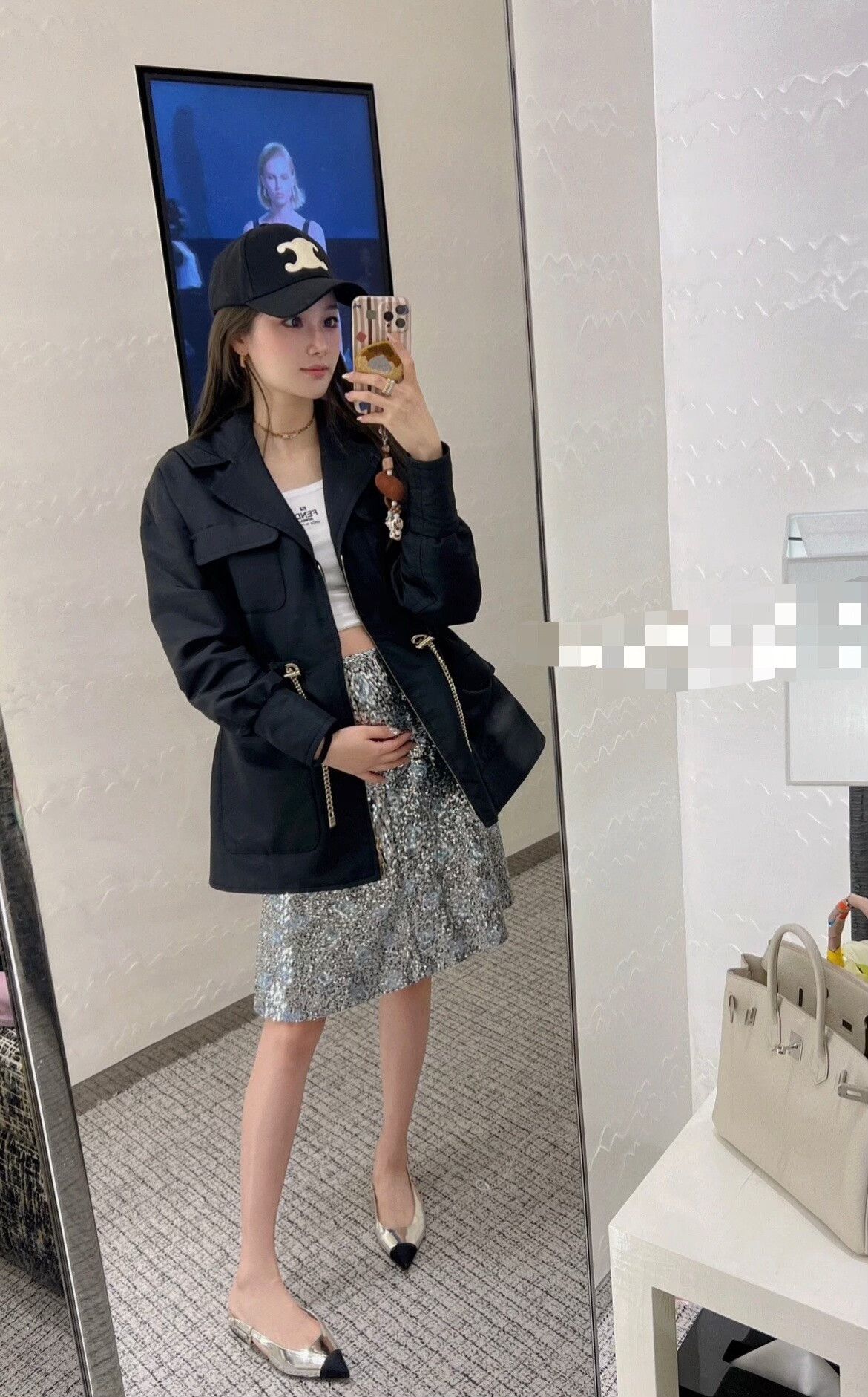 Chanel Chanel Navy Collar Metal Drawstring Trench Coat Size XXS / US 00 / IT 34 - 8 Thumbnail