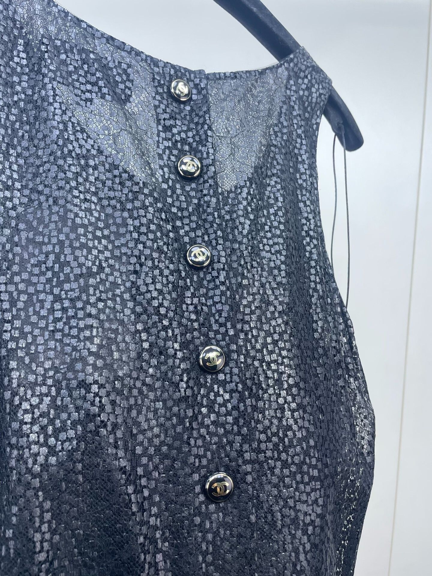 Chanel Chanel Black Silk Sleeveless Dress Size XS / US 0-2 / IT 36-38 - 3 Thumbnail