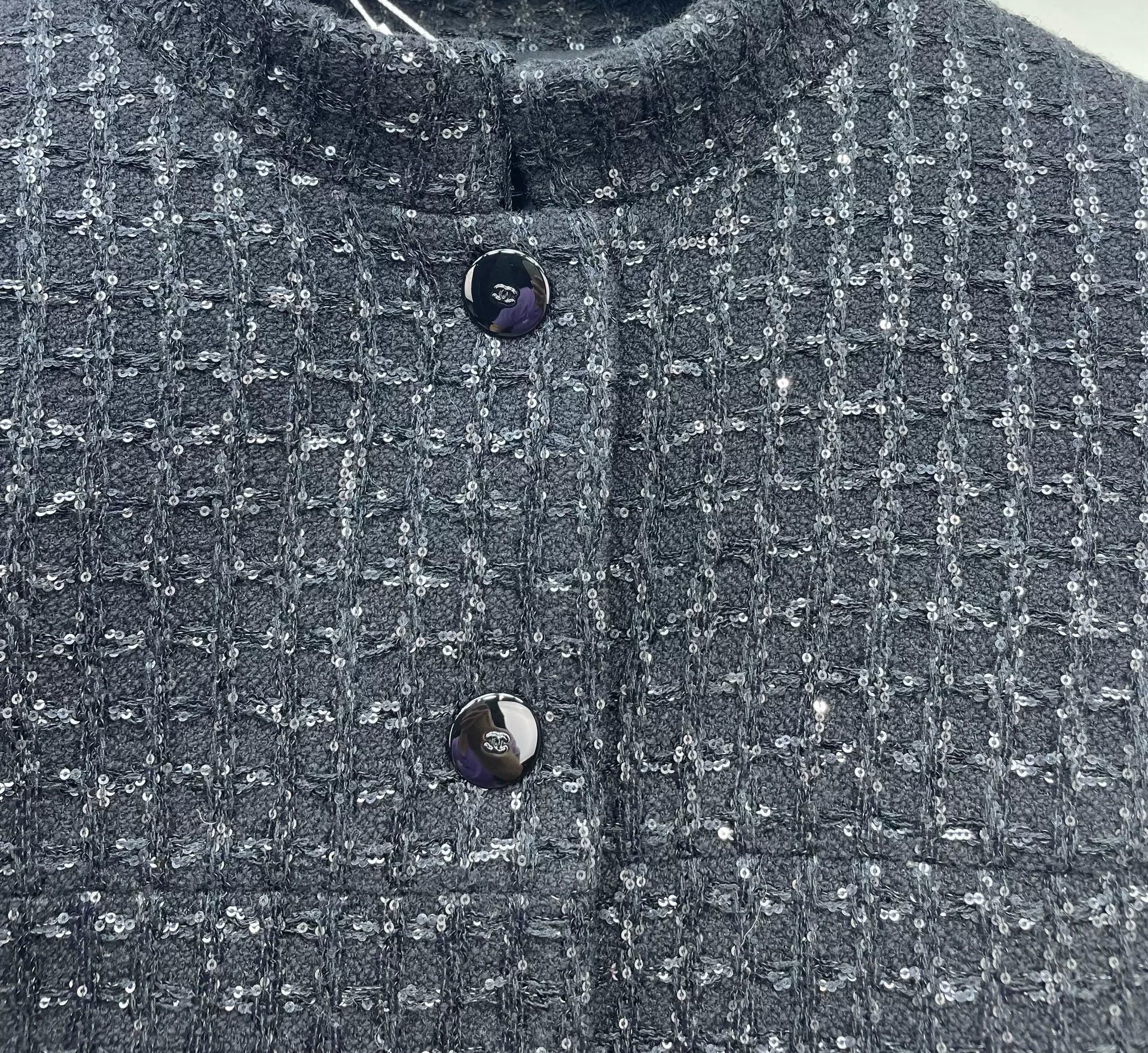 Chanel Chanel 25C Shimmer Stand Collar Tweed Jacket Size XXS / US 00 / IT 34 - 3 Thumbnail