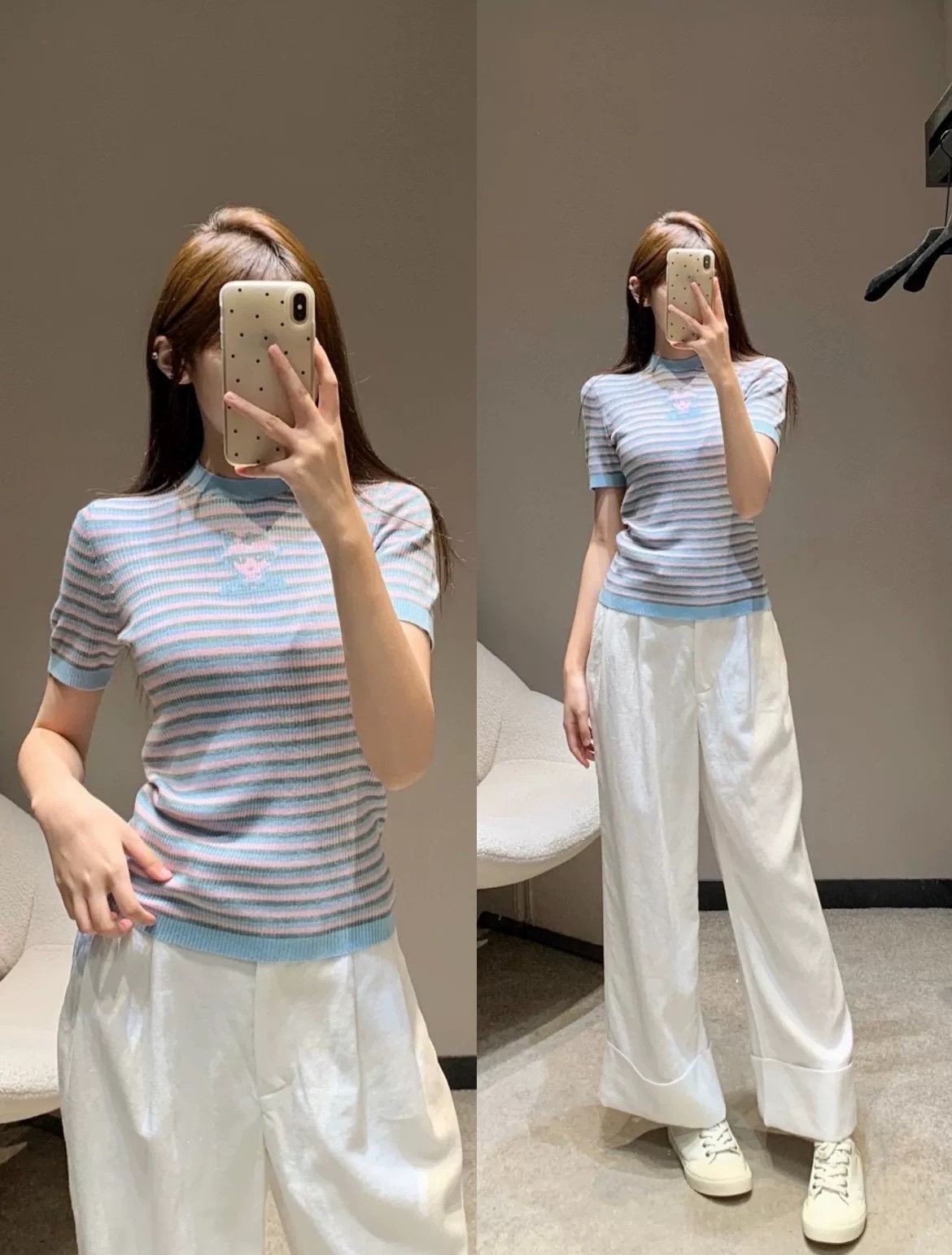 Chanel Chanel 25B Striped Knit Short Sleeve Size XS / US 0-2 / IT 36-38 - 9 Thumbnail
