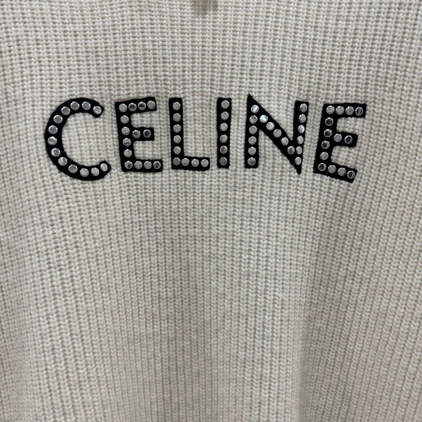 Celine Celine Rivet Letter Knit Sweater Size S / US 4 / IT 40 - 3 Thumbnail
