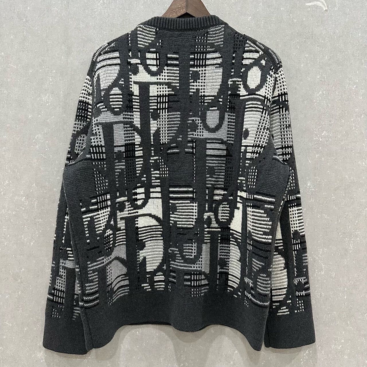 Dior Dior Black White Logo Wool Sweater Size US M / EU 48-50 / 2 - 2 Thumbnail