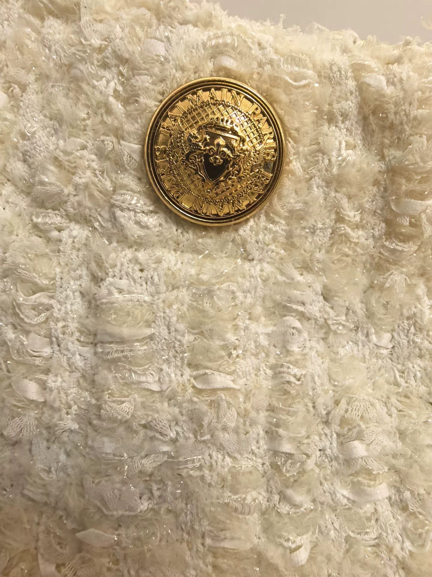 Balmain BALMAIN High-Waist Decorative Button Skirt Size 34" / US 12 / IT 48 - 5 Thumbnail