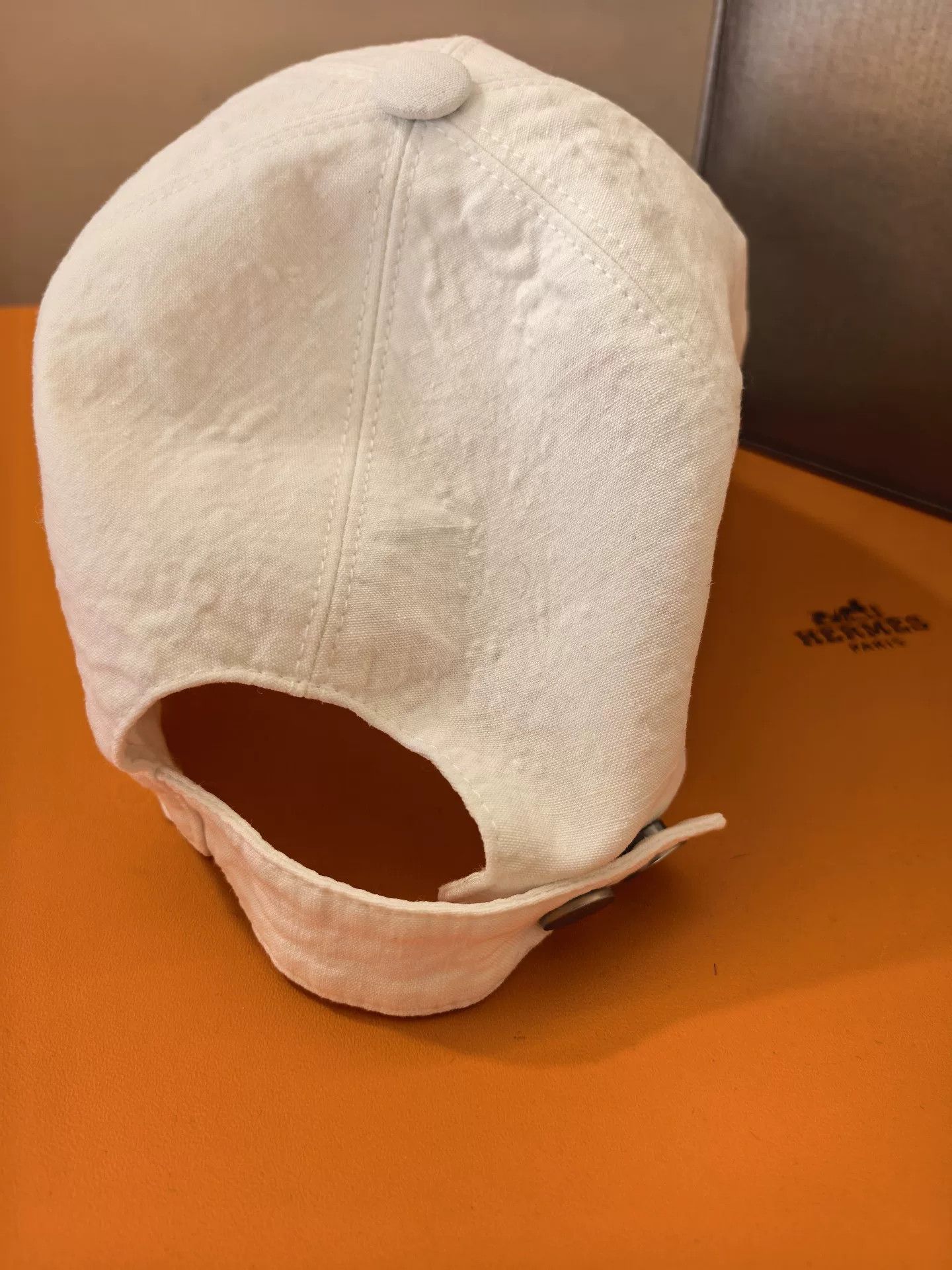 Hermes Hermes White Baseball Cap Size 60 Size ONE SIZE - 2 Thumbnail