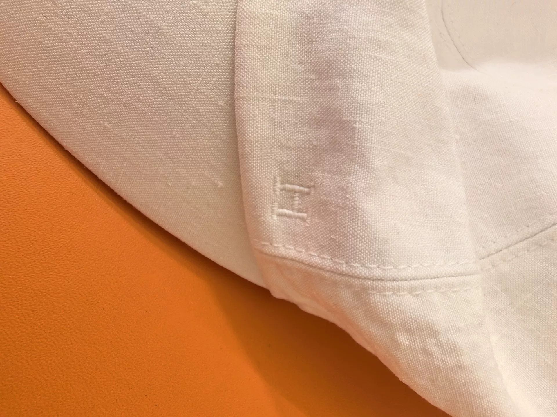 Hermes Hermes White Baseball Cap Size 60 Size ONE SIZE - 4 Thumbnail