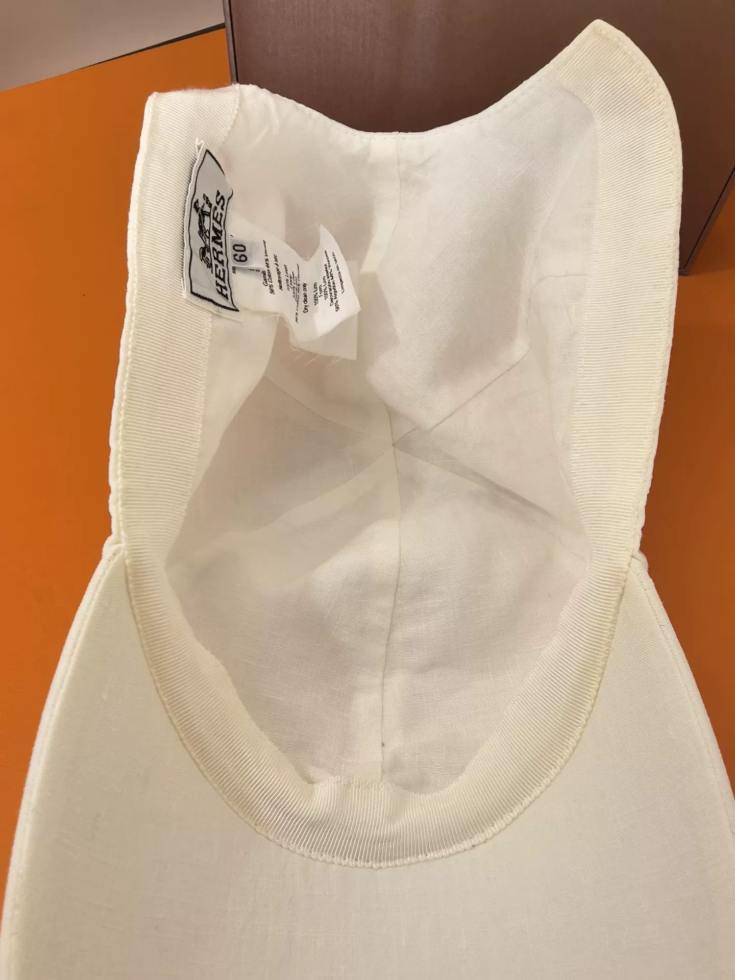 Hermes Hermes White Baseball Cap Size 60 Size ONE SIZE - 6 Thumbnail