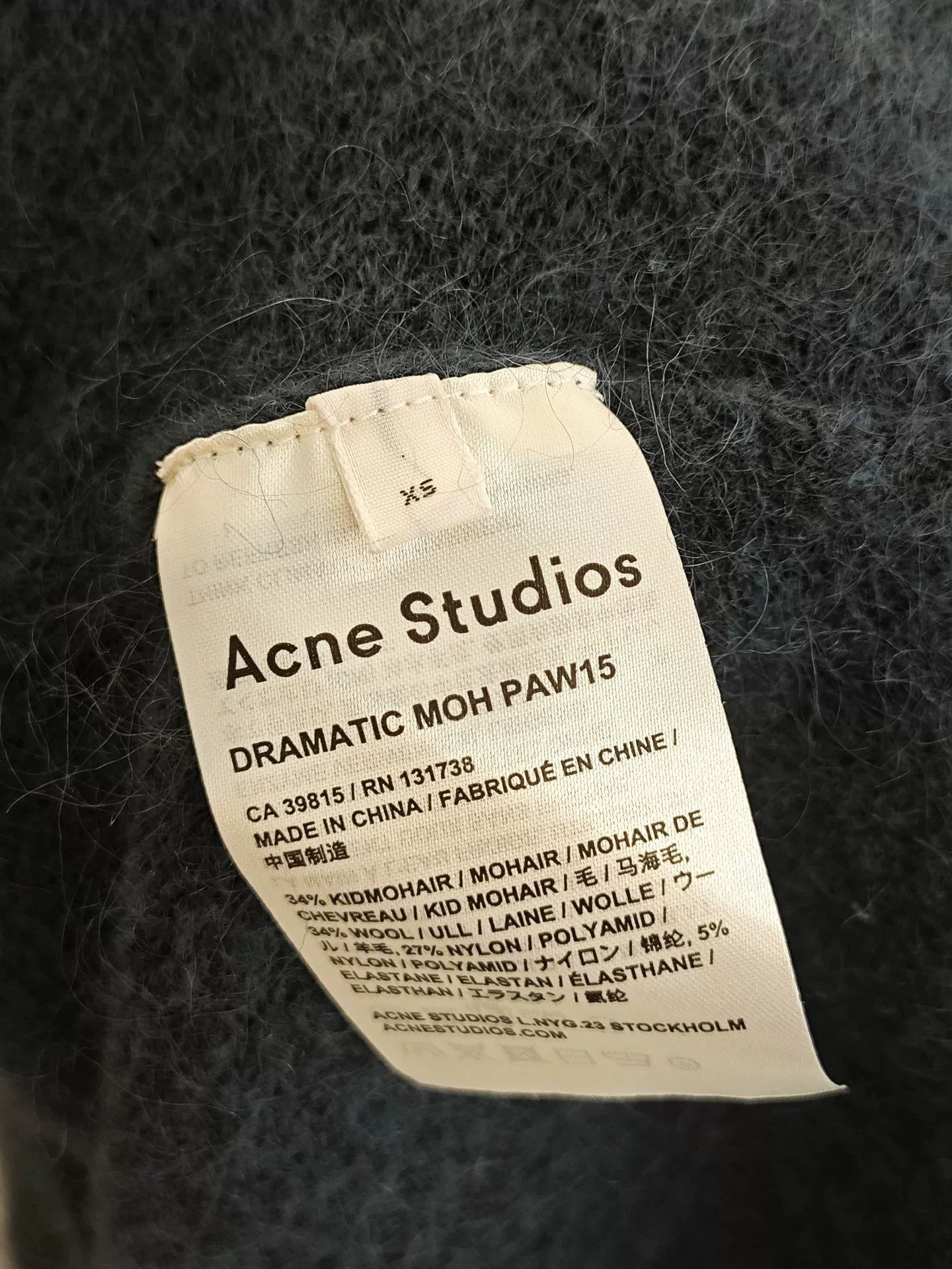 Acne Studios Acne Studios Navy Mohair Sweater Size XS / US 0-2 / IT 36-38 - 4 Thumbnail