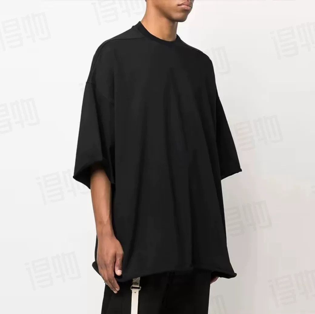 Rick Owens Rick Owens SS23 Black Rolled Cuff Tee Size US S / EU 44-46 / 1 - 5 Thumbnail