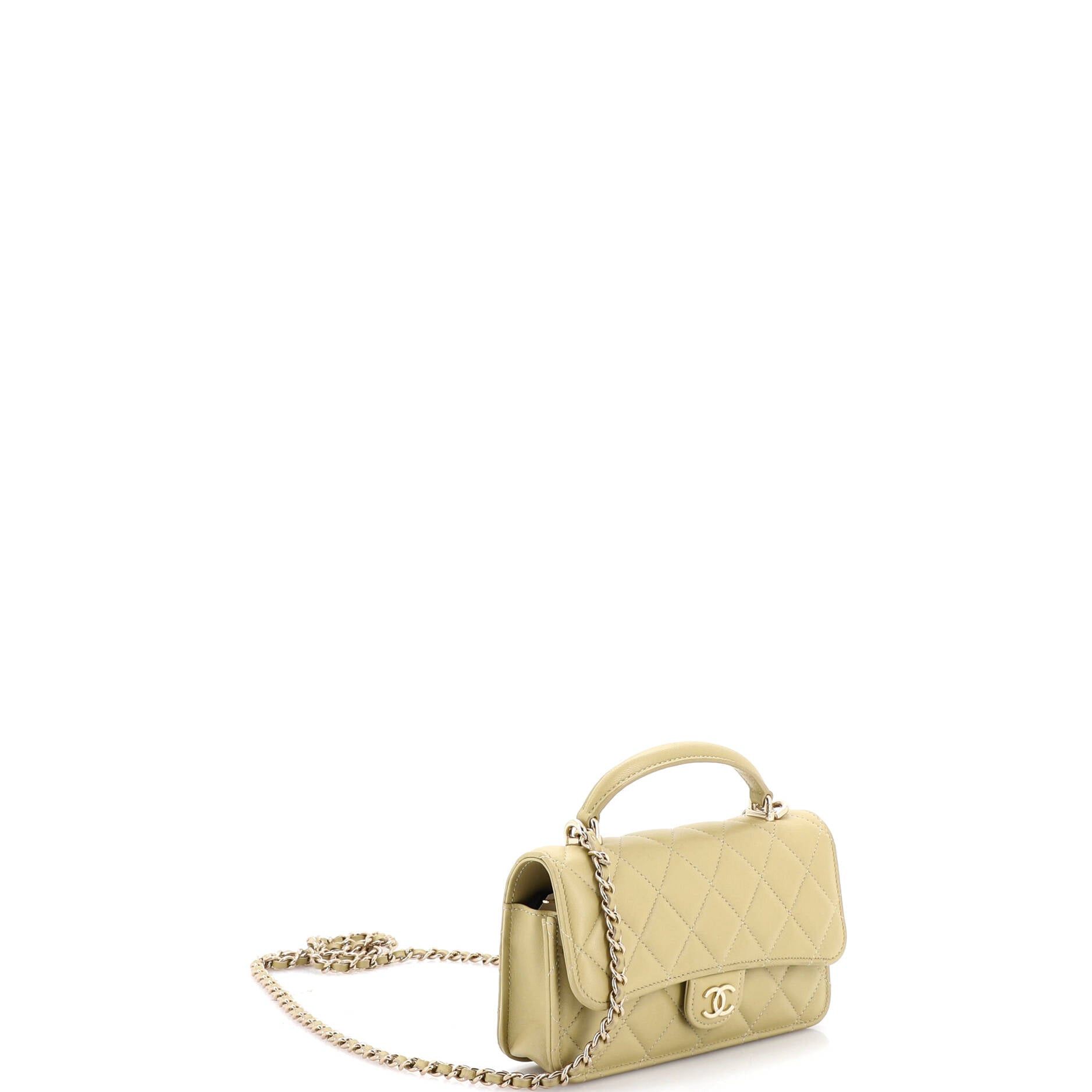 Chanel Classic Top Handle Flap Phone Holder with Chain Size ONE SIZE - 2 Thumbnail