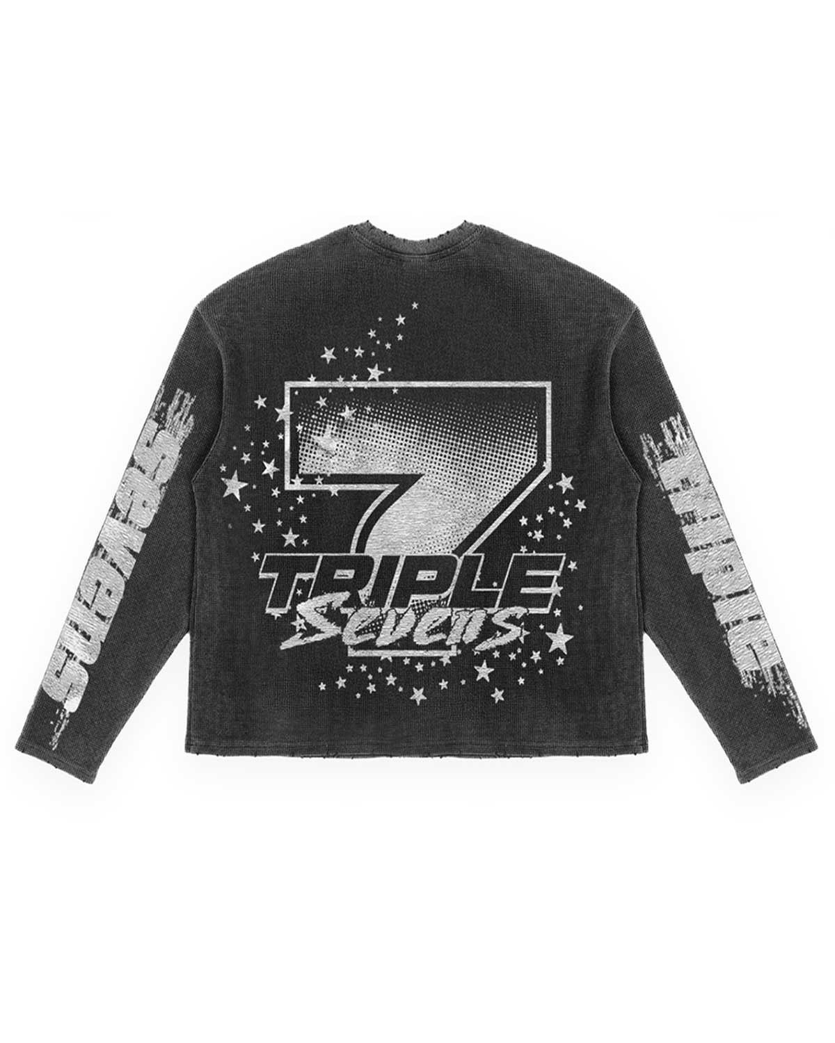 TRIPLE SEVENS ASV2 Waffle Knit L/S Tee Black Size US XL / EU 56 / 4 - 2 Thumbnail