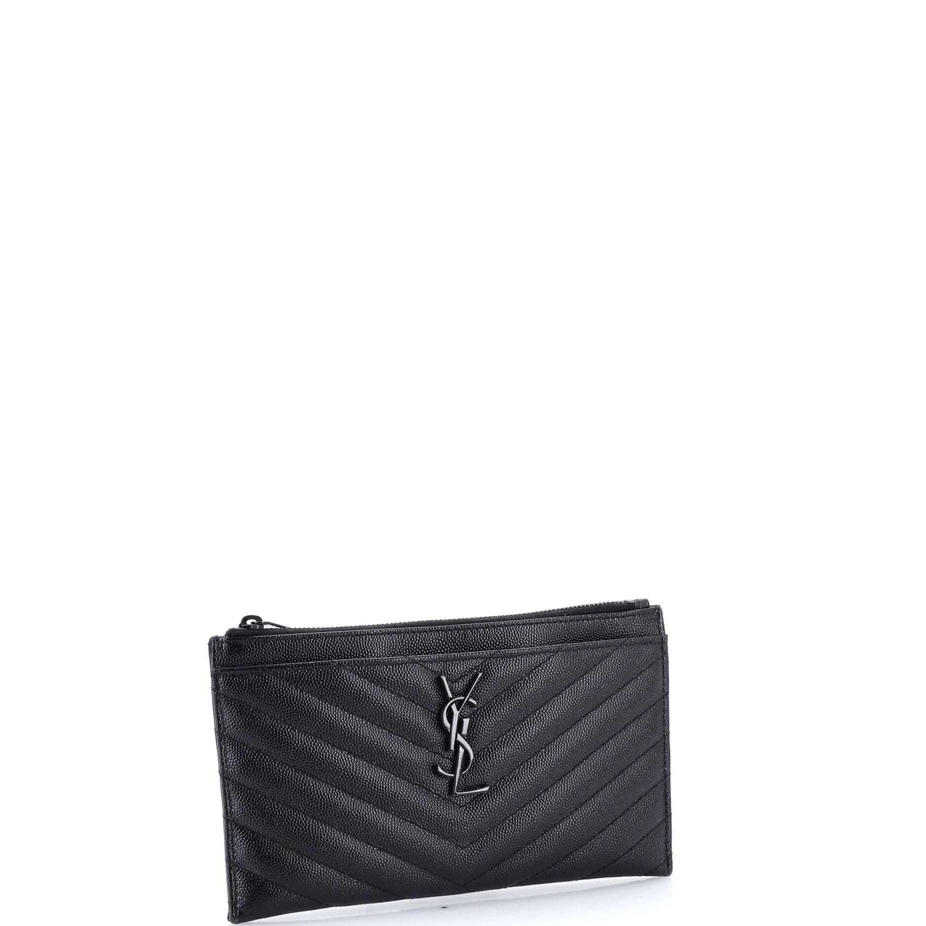 Saint Laurent Paris Classic Monogram Zip Bill Pouch Size ONE SIZE - 2 Thumbnail