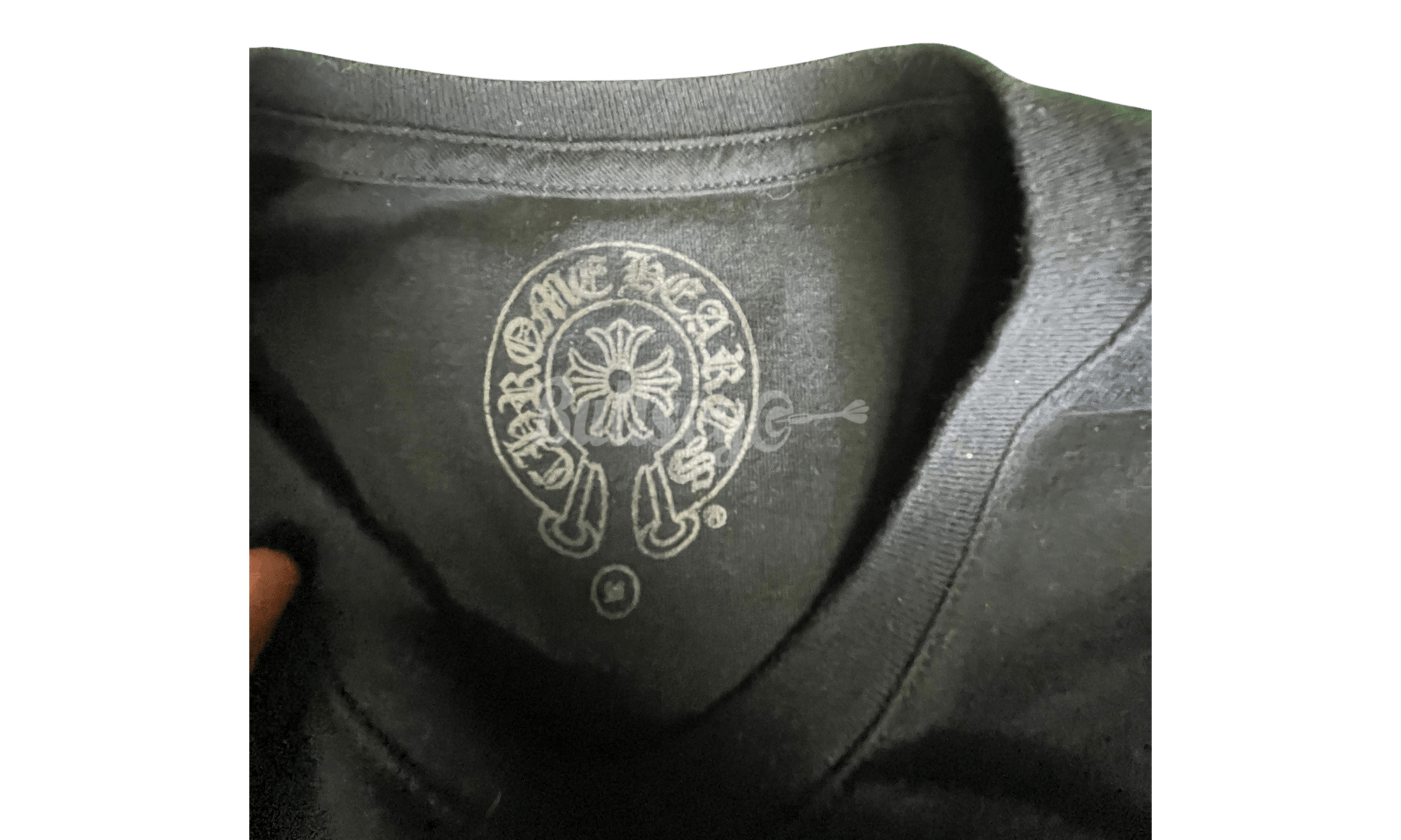 Chrome Hearts Black Horseshoe Red Scroll Label T-Shirt (PreOwned) Size US M / EU 48-50 / 2 - 7 Thumbnail