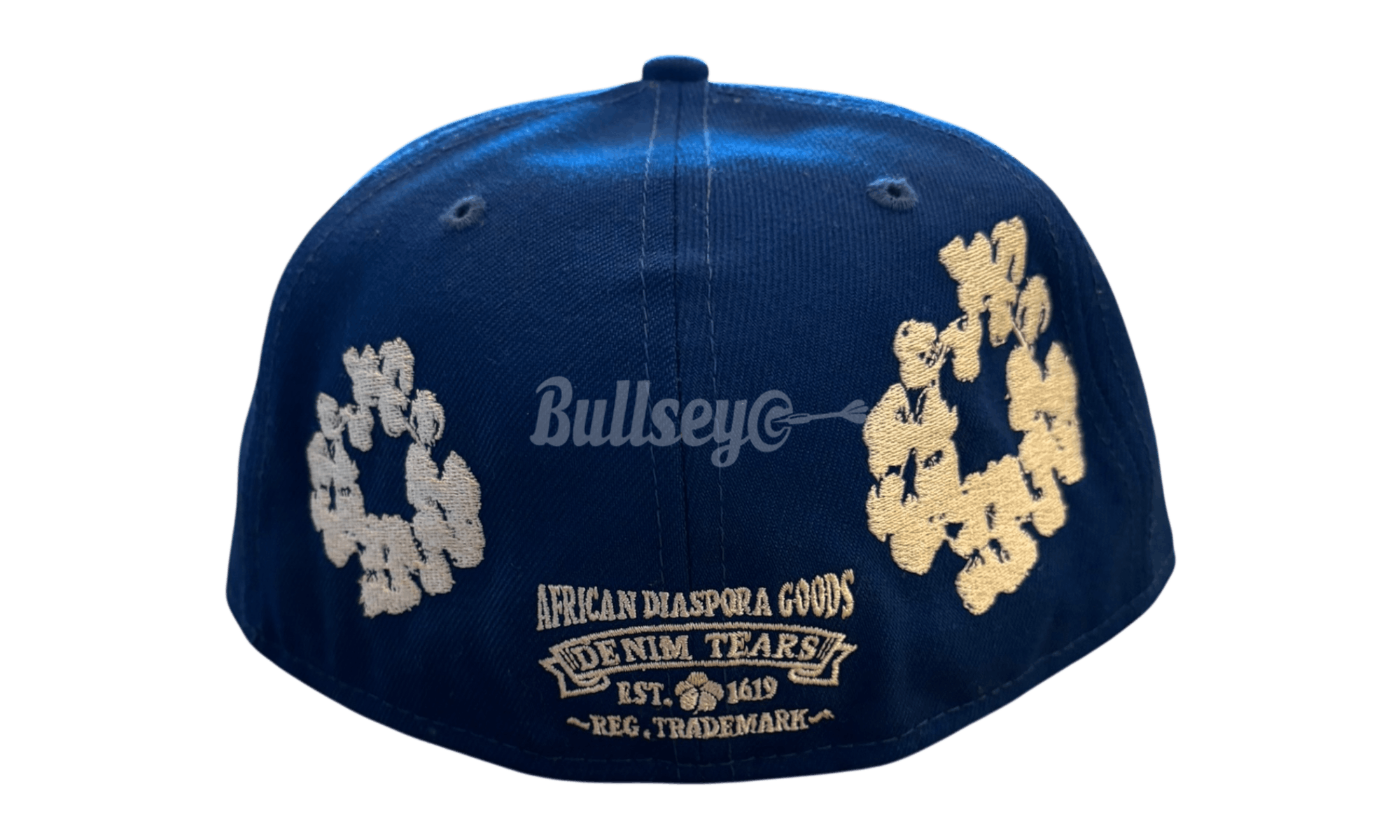 DENIM TEARS New Era Cotton Wreath Royal Blue Hat (PreOwned) Size ONE SIZE - 3 Thumbnail