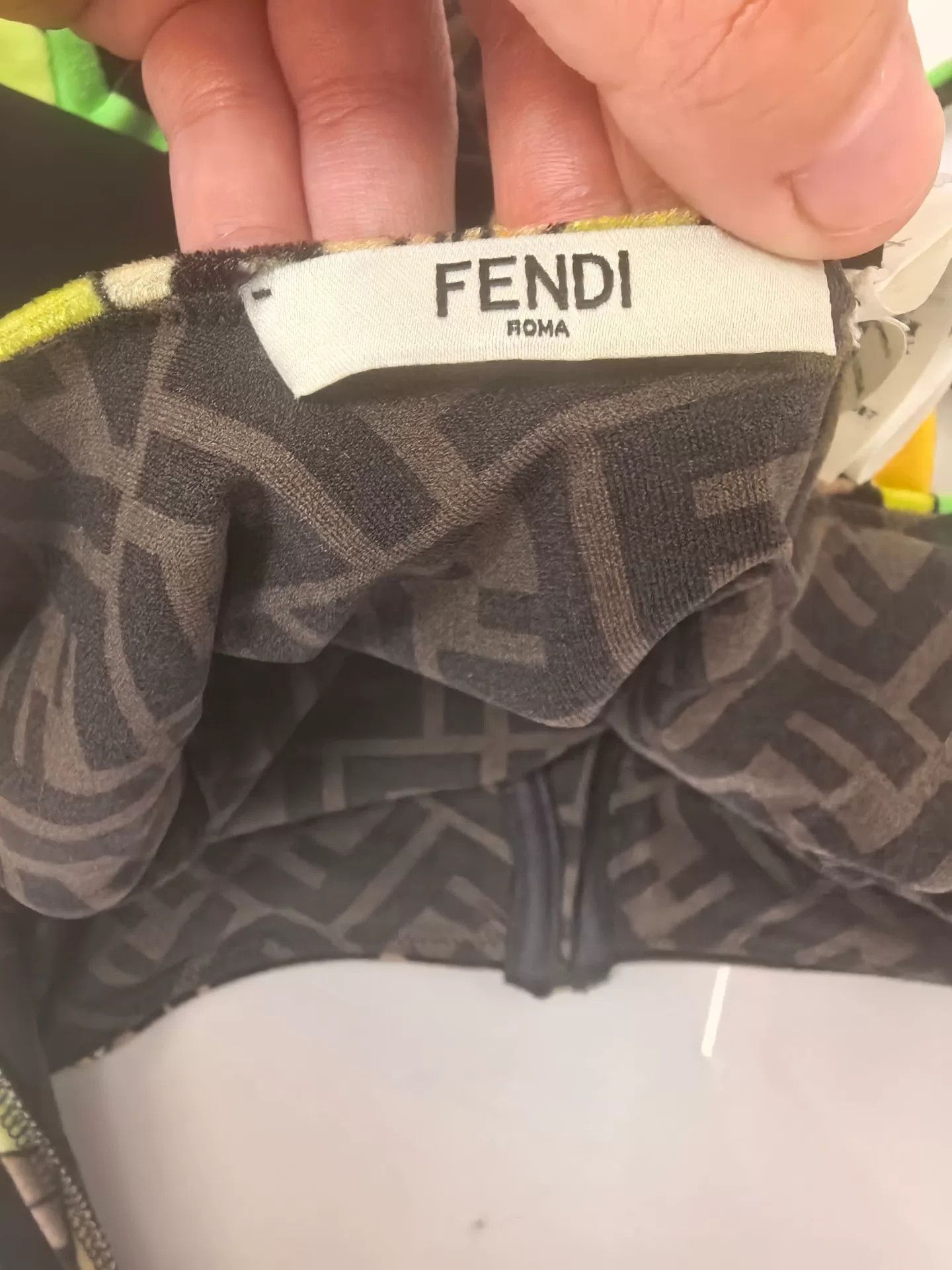 Fendi FENDI Floral Velvet Women's Swimsuit Size S / US 4 / IT 40 - 6 Thumbnail