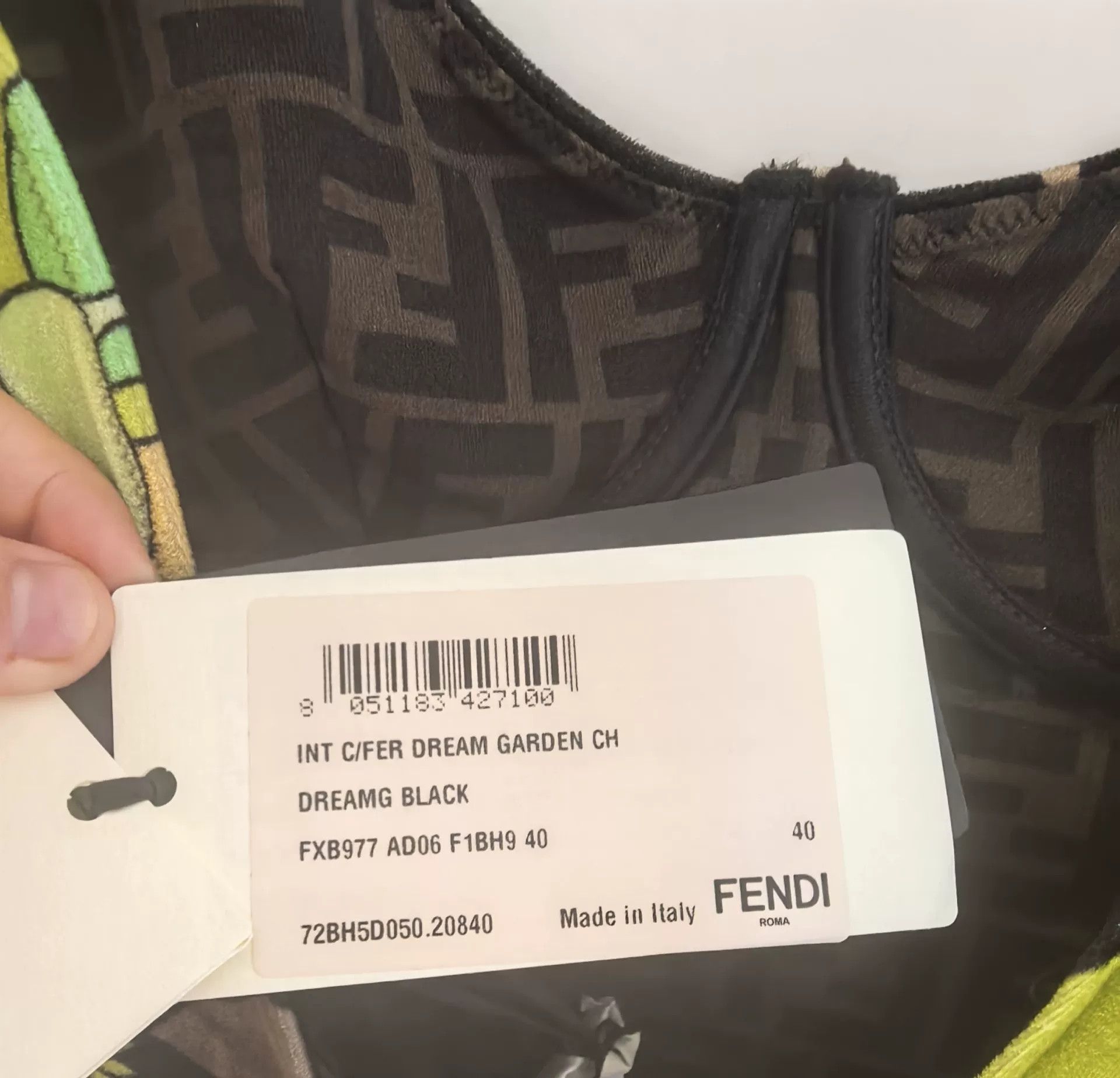 Fendi FENDI Floral Velvet Women's Swimsuit Size S / US 4 / IT 40 - 5 Thumbnail
