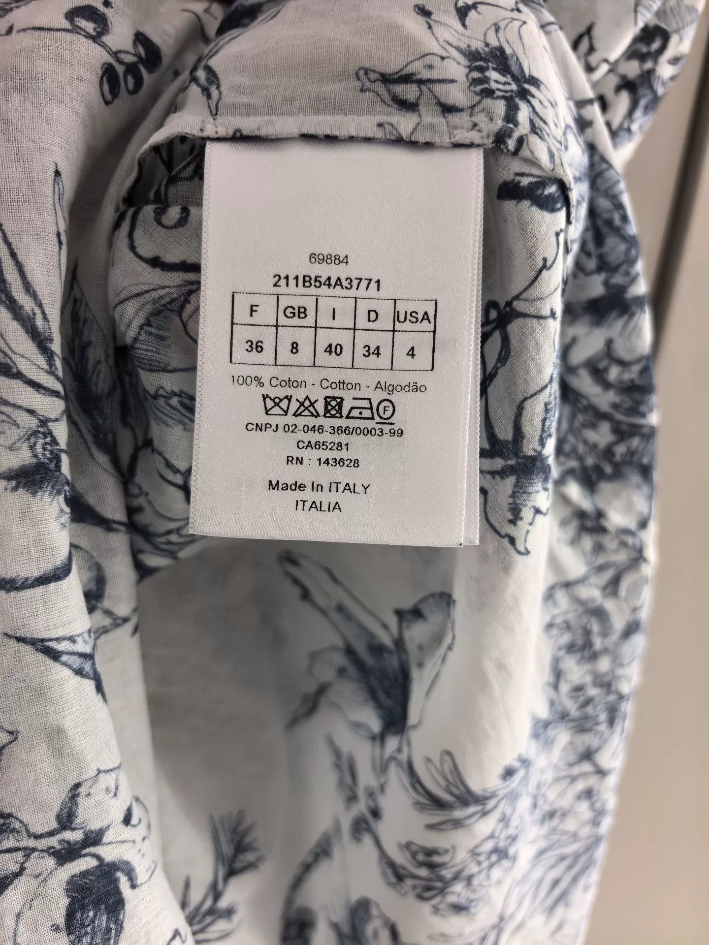 Dior DIOR Cruise Toile de Jouy Cotton Long-Sleeve Shirt Size XS / US 0-2 / IT 36-38 - 4 Thumbnail