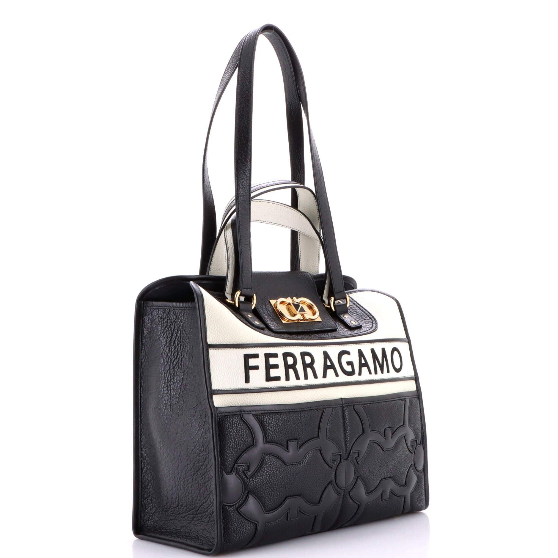 Iconic Double Gancini Tote Bag