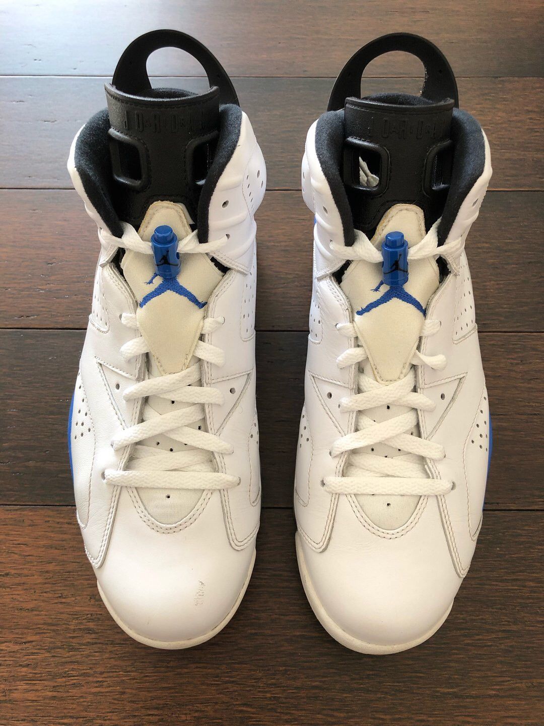Nike Air Jordan 6 White Sport Blue Shoes Size US 11 / EU 44 - 4 Thumbnail