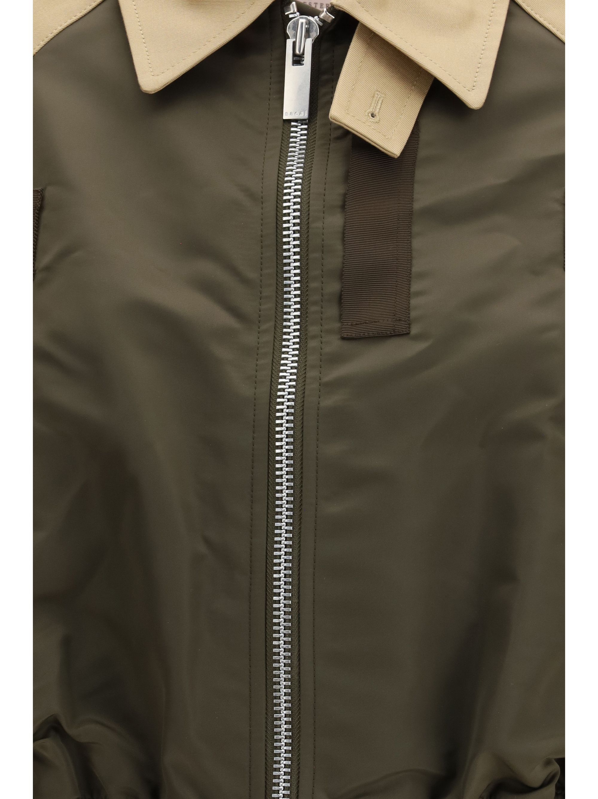 Sacai Cotton and nylon Bomber Jacke Size L / US 10 / IT 46 - 3 Thumbnail