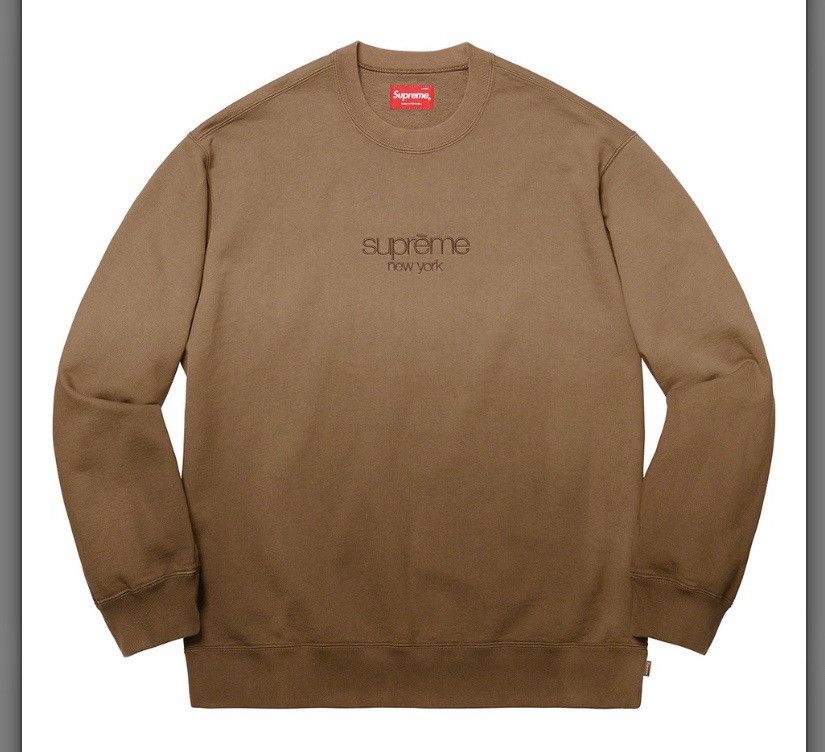 Supreme Dipped Crewneck Brown - Sweatshirts Hoodies