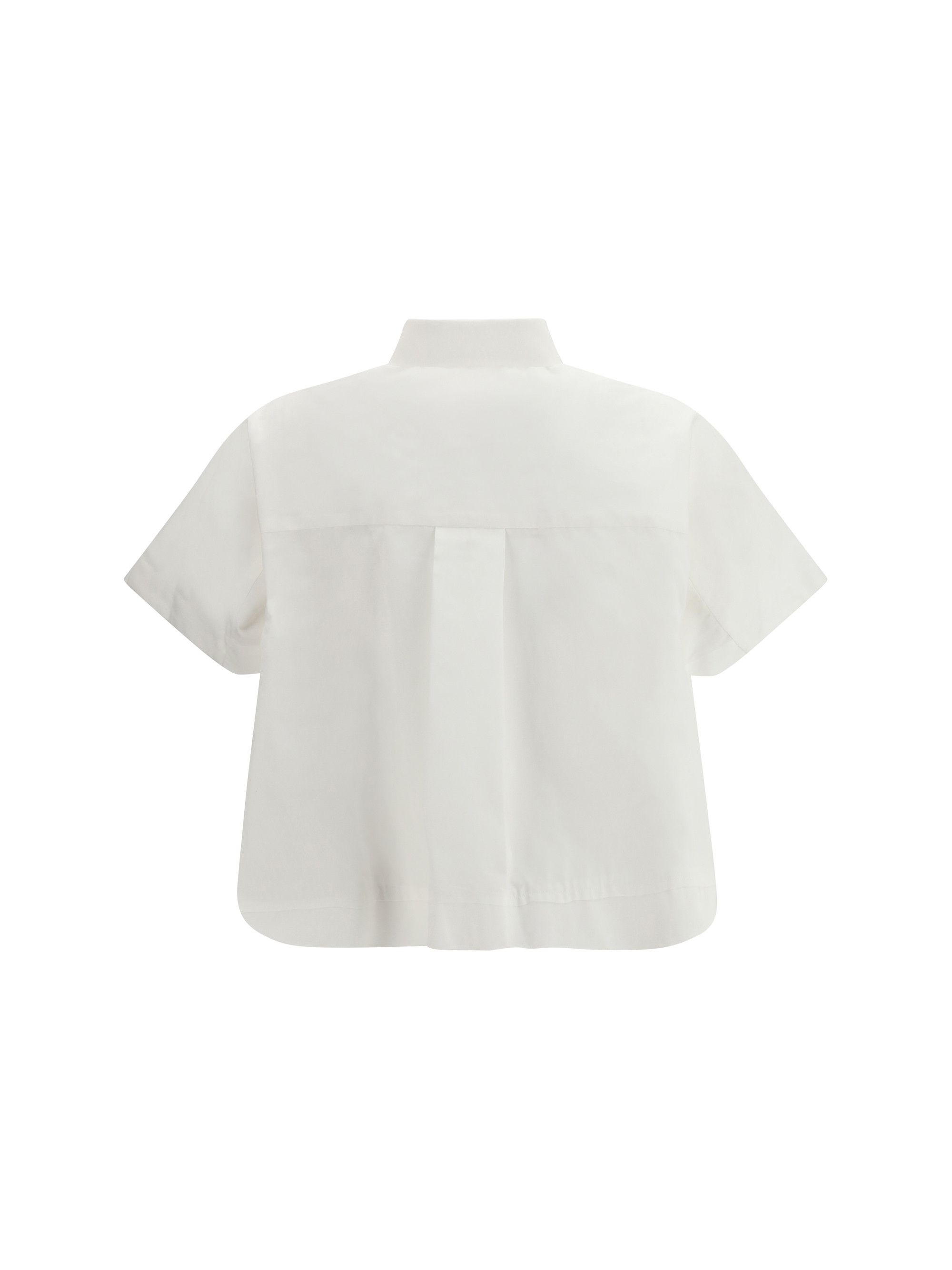 Sacai Cropped cotton Shirt Size L / US 10 / IT 46 - 2 Thumbnail