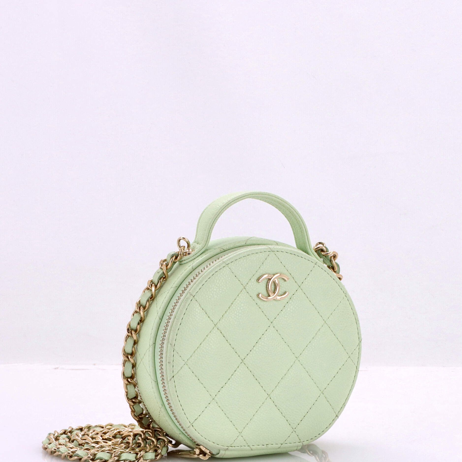 Chanel Handle with Care Round Vanity Case with Chain Size ONE SIZE - 2 Thumbnail