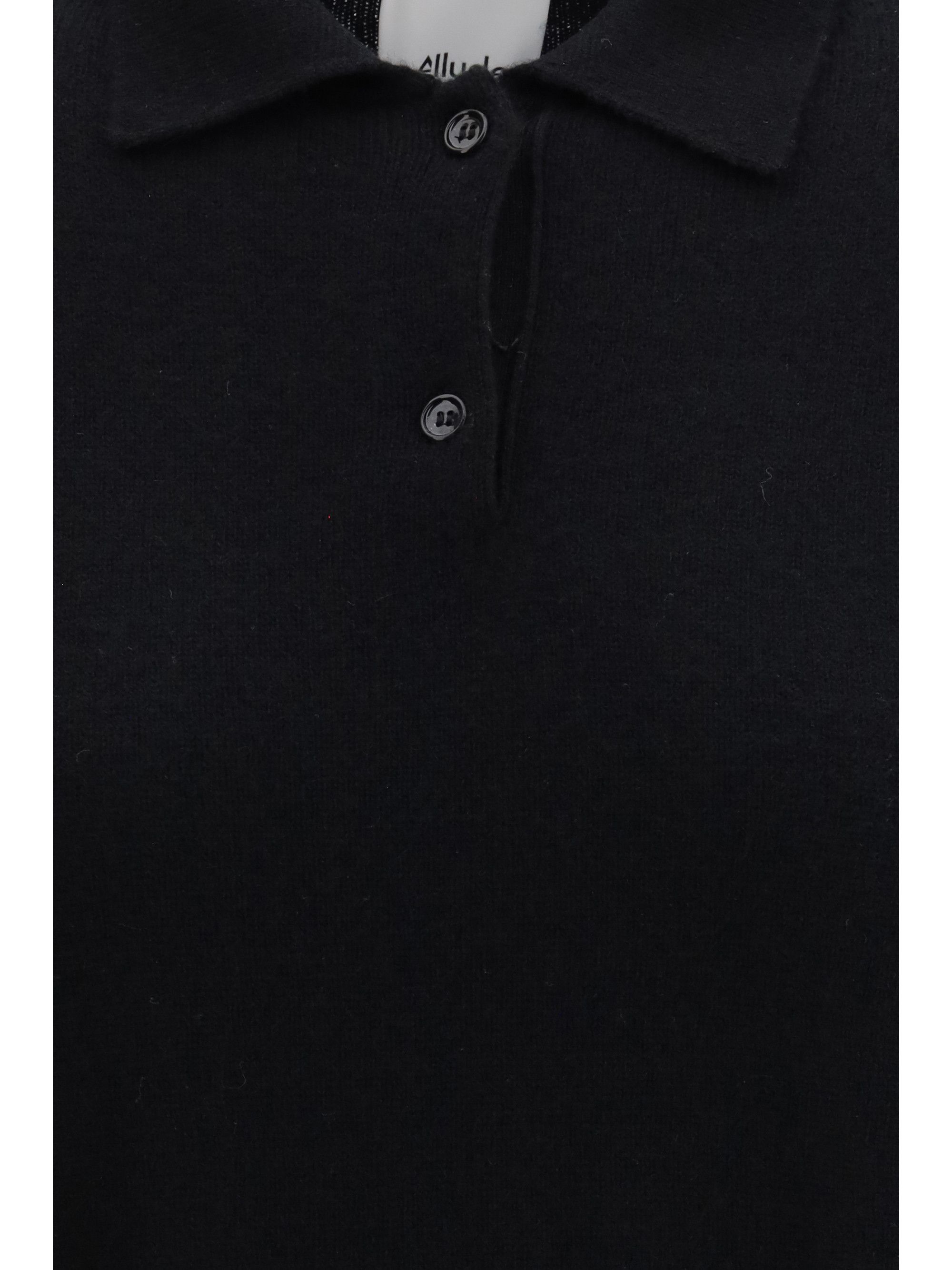 Allude Cashmere Polo Shirt Size L / US 10 / IT 46 - 3 Thumbnail