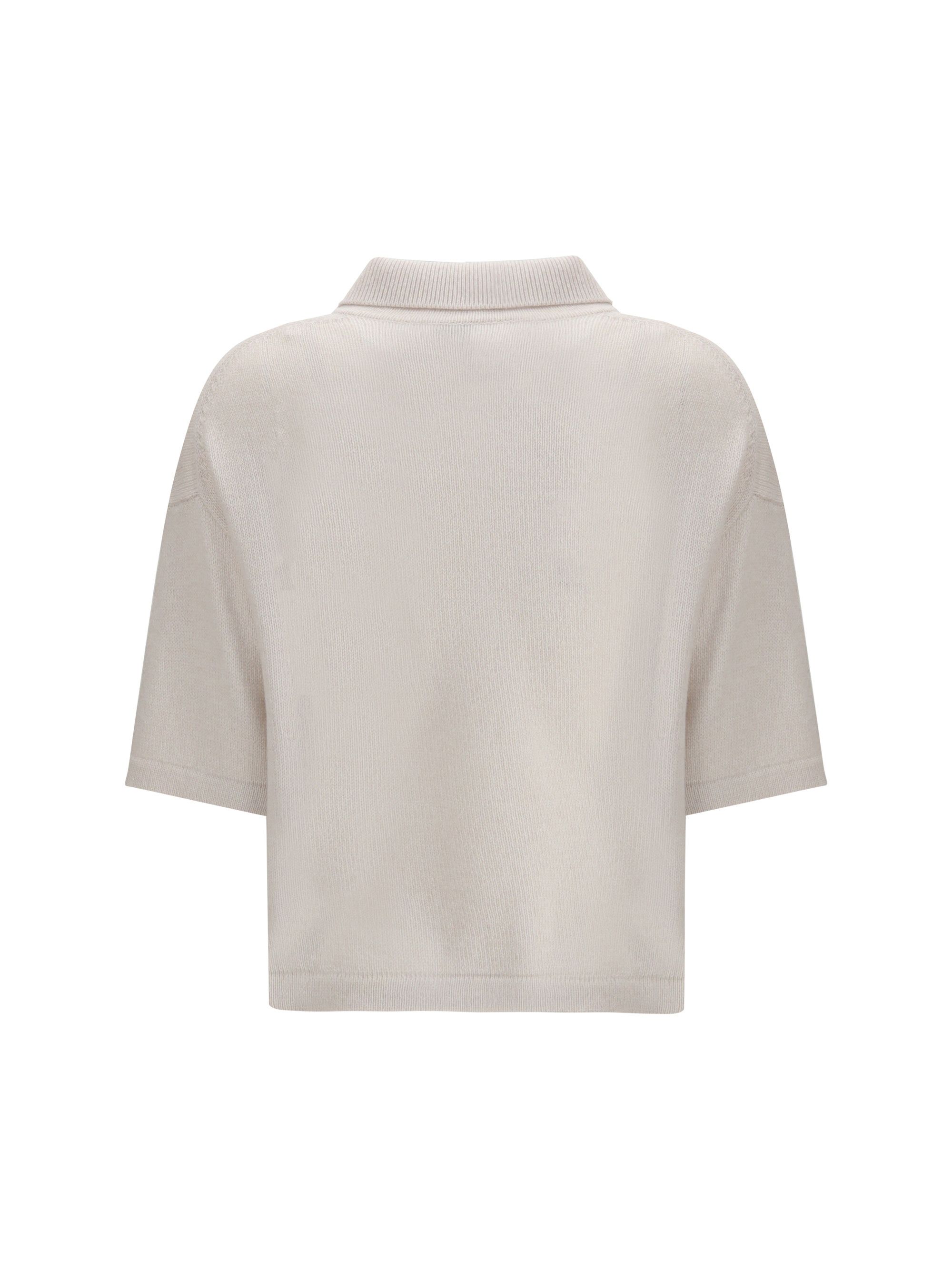 Allude Short-sleeve polo neck Sweater Size S / US 4 / IT 40 - 2 Thumbnail