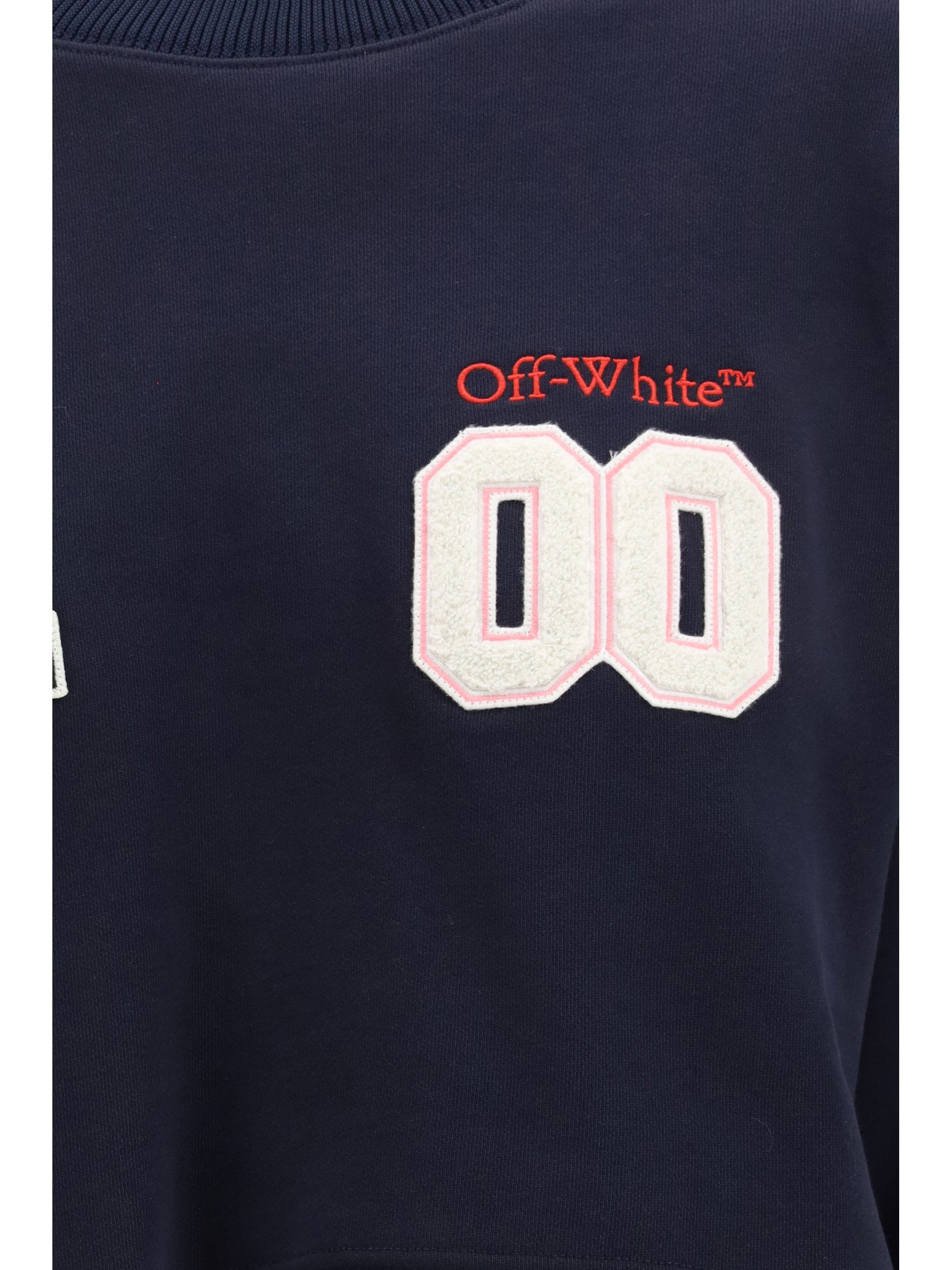Off-White Royal Patch Cropped Sweatshirt Size M / US 6-8 / IT 42-44 - 3 Thumbnail