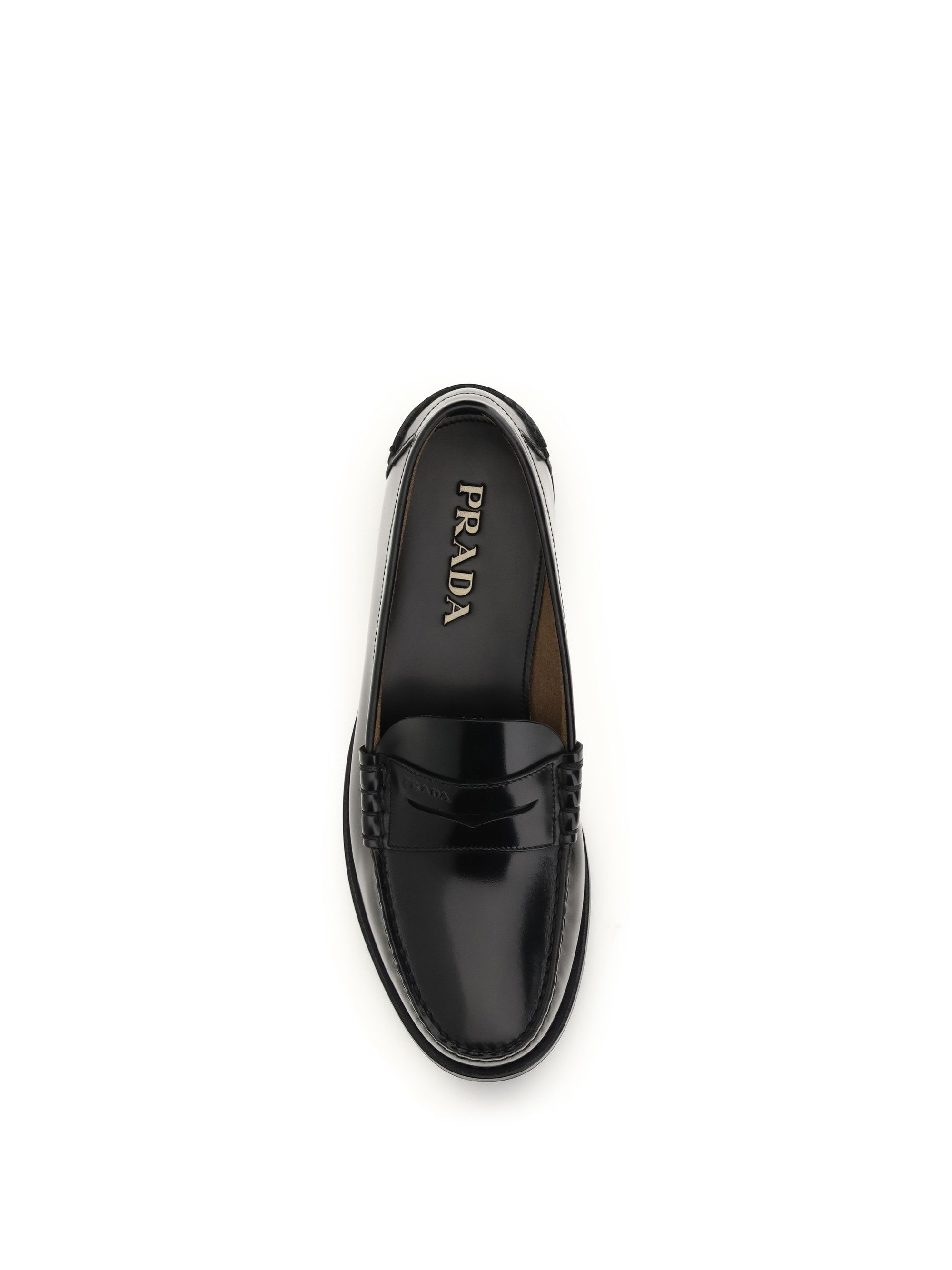 Prada Brushed Leather Loafers Size US 11 / EU 44 - 4 Thumbnail