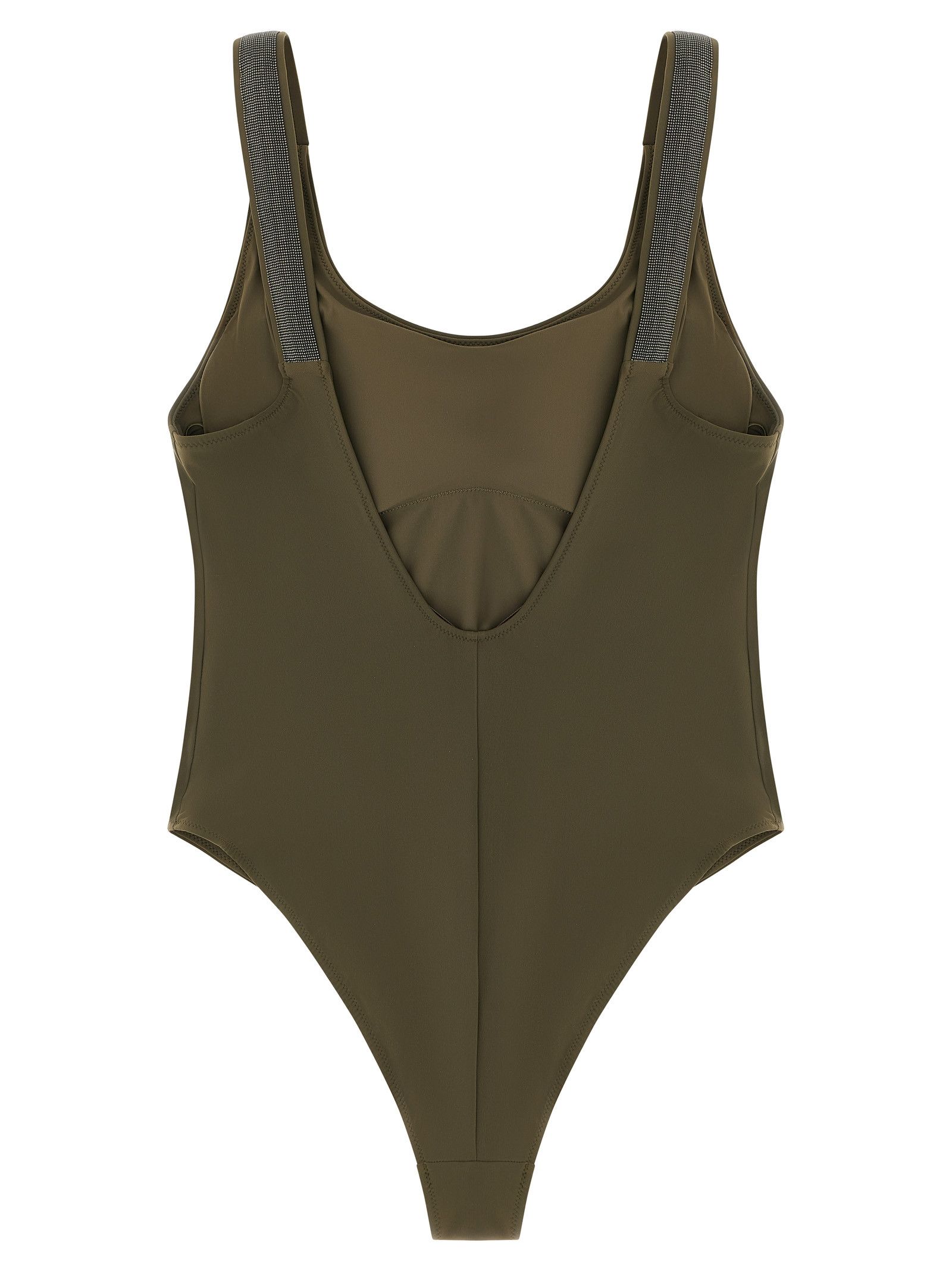 Brunello Cucinelli 'Precious Details' One-Piece Swimsuit Size 30" / US 8 / IT 44 - 2 Thumbnail